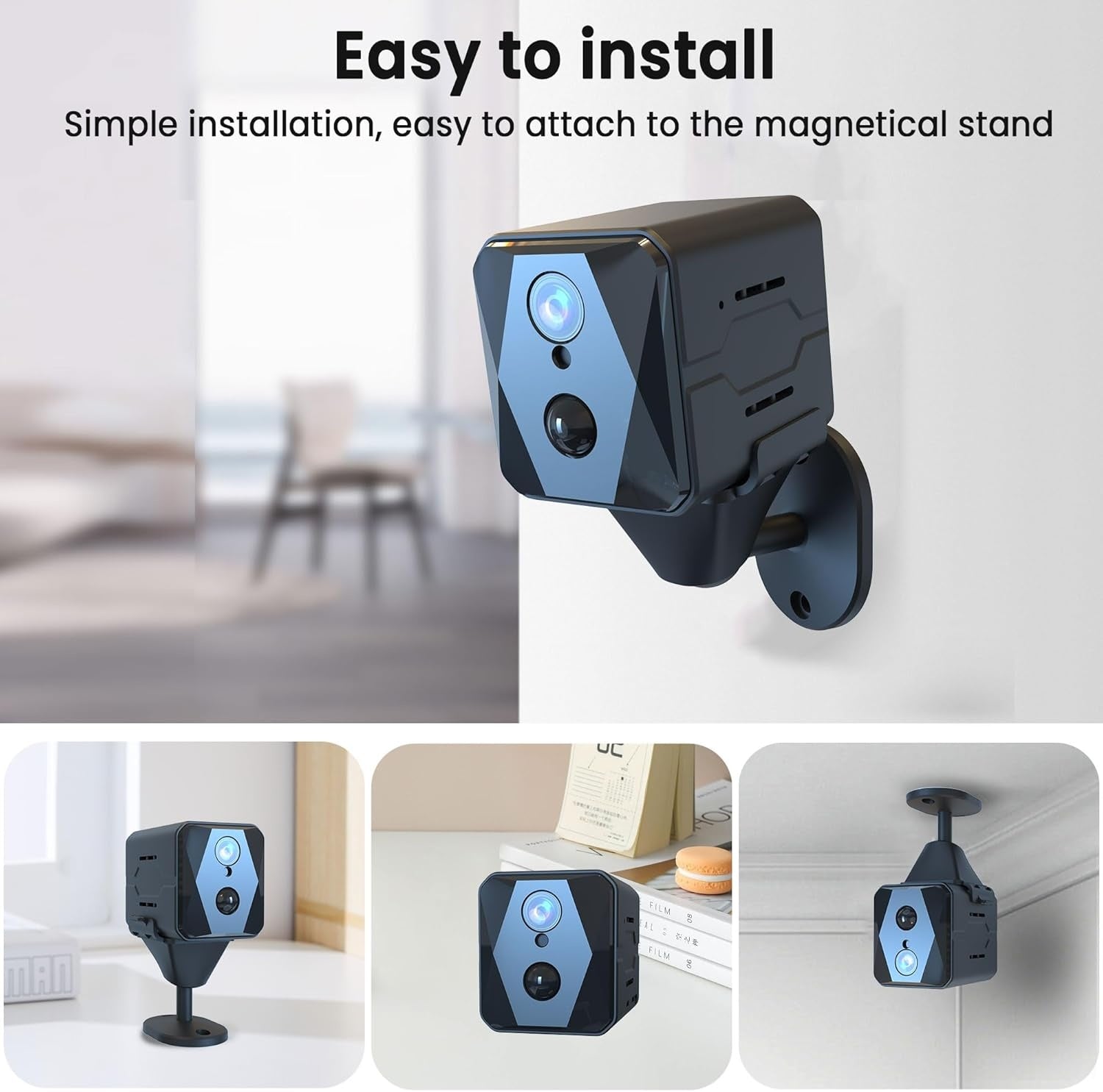 5GHz WiFi Hidden Mini Camera, 4K Wireless Indoor Security Cam