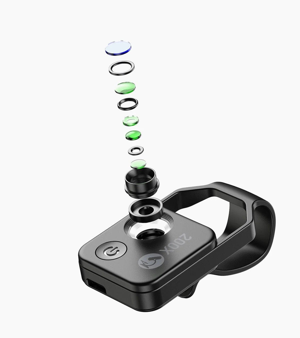 APEXEL 200x Mobilmikroskop, Mini Lommermikroskop, 6 LED-lysguider, 2 niveauer af lysstyrkejustering, Forstørrelses Makrolinsekit til Mobilkamera