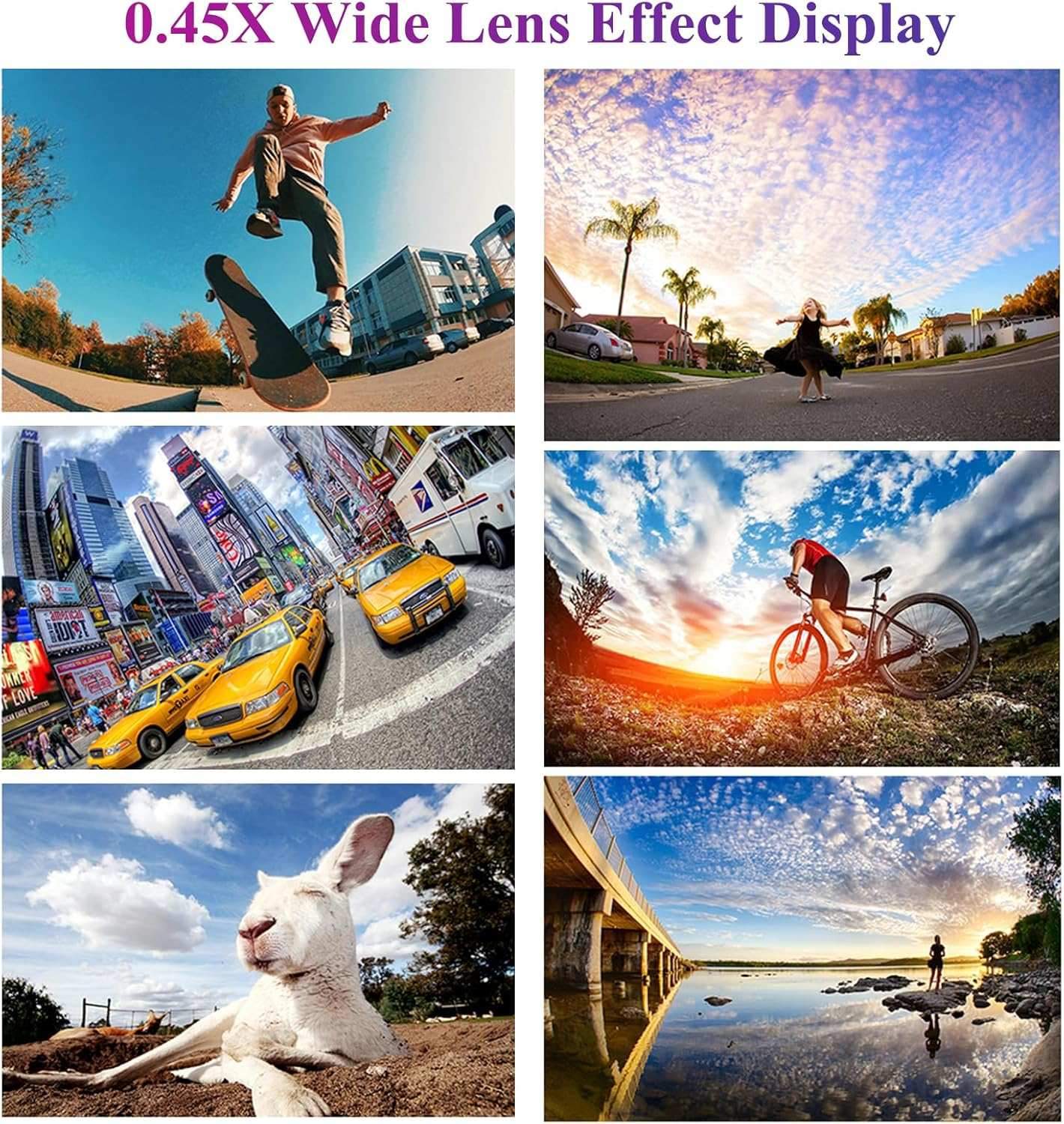 APEXEL Mobiltelefon Kameraobjektiv, 2-i-1 Objektivkit, 12.5X Makroobjektiv og 0.45X Vidvinkelobjektiv