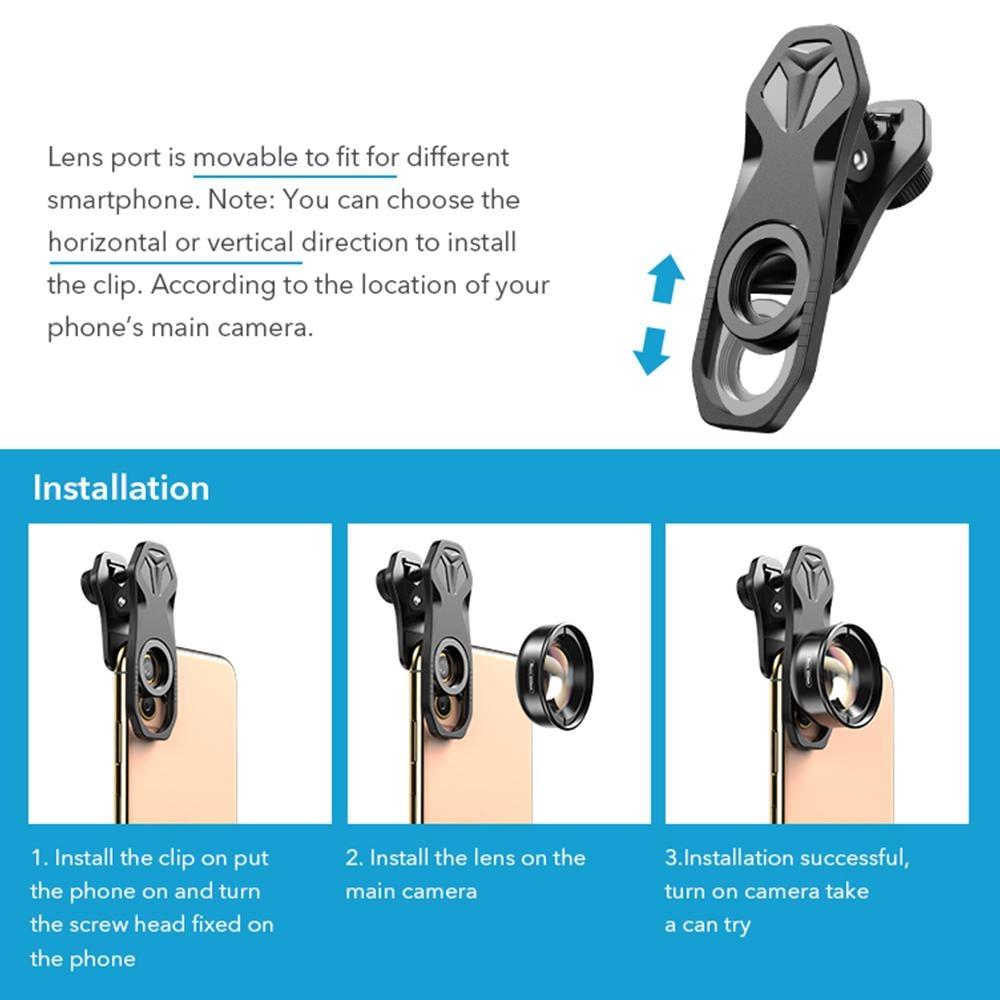 APEXEL HD100mm Makroobjektiv til smartphone APL-HB100MM