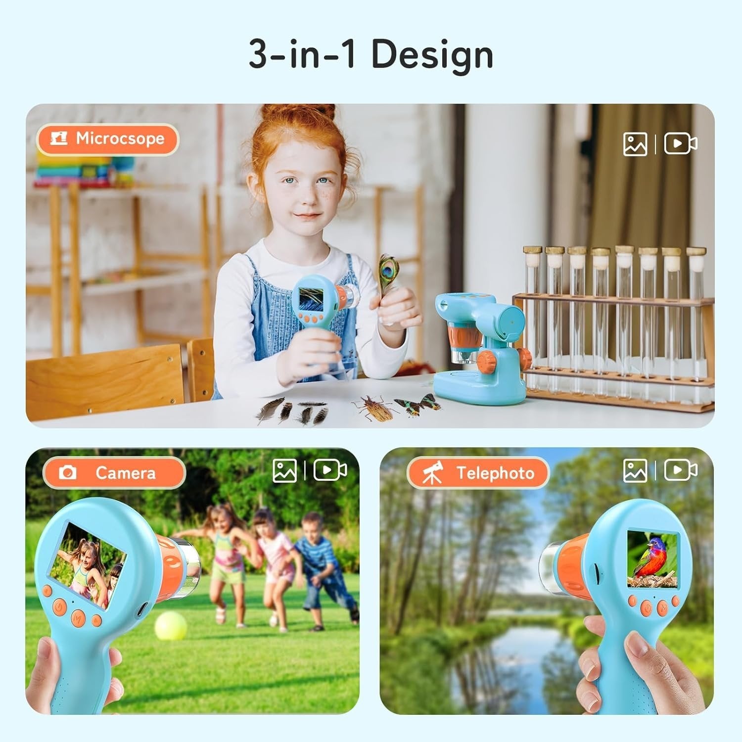 APEXEL digitalt mikroskop, 800X håndholdt mikroskop med 2” IPS-skærm, foto- og videoportabelt mikroskop med justerbare lamper