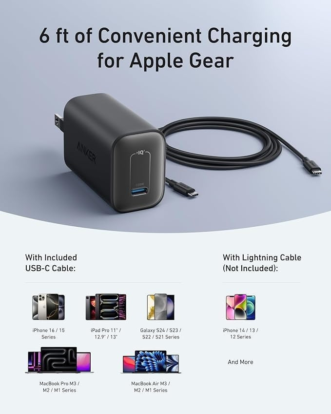 Anker Nano 100W USB C Charger, Mobile, Tablet and Laptop Power Supply