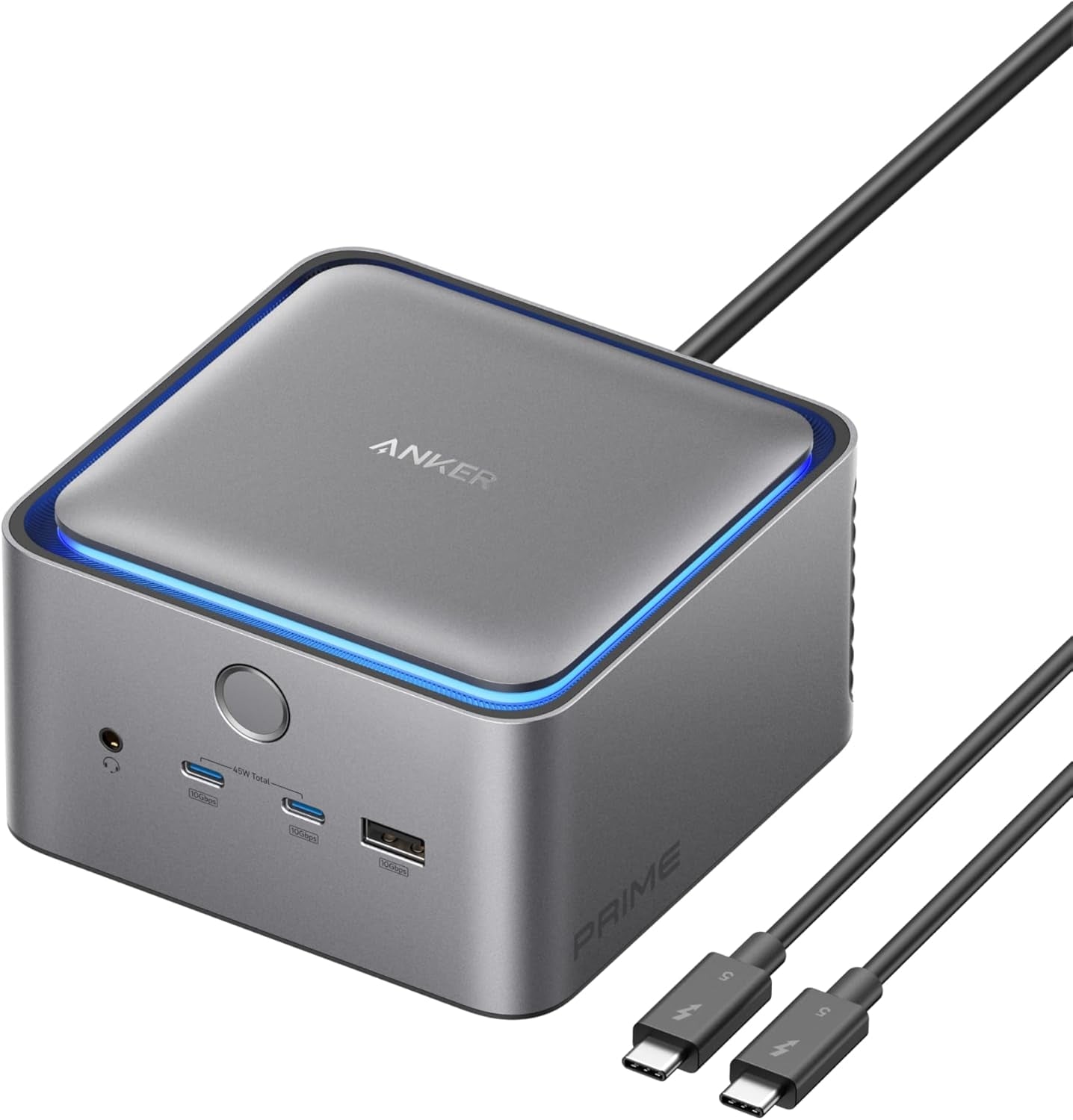 Anker Prime TB5 dockningsstation, 14 portar 140W Laddning, 120 Gbit/s max. Överföring upp till 8K-skärm för Thunderbolt 5/4-bärbara