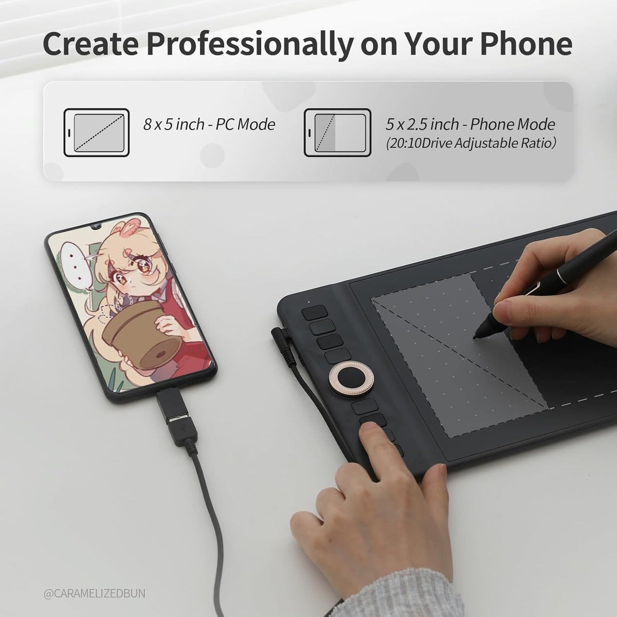 Bluetooth Graphics Tablet 8 Buttons