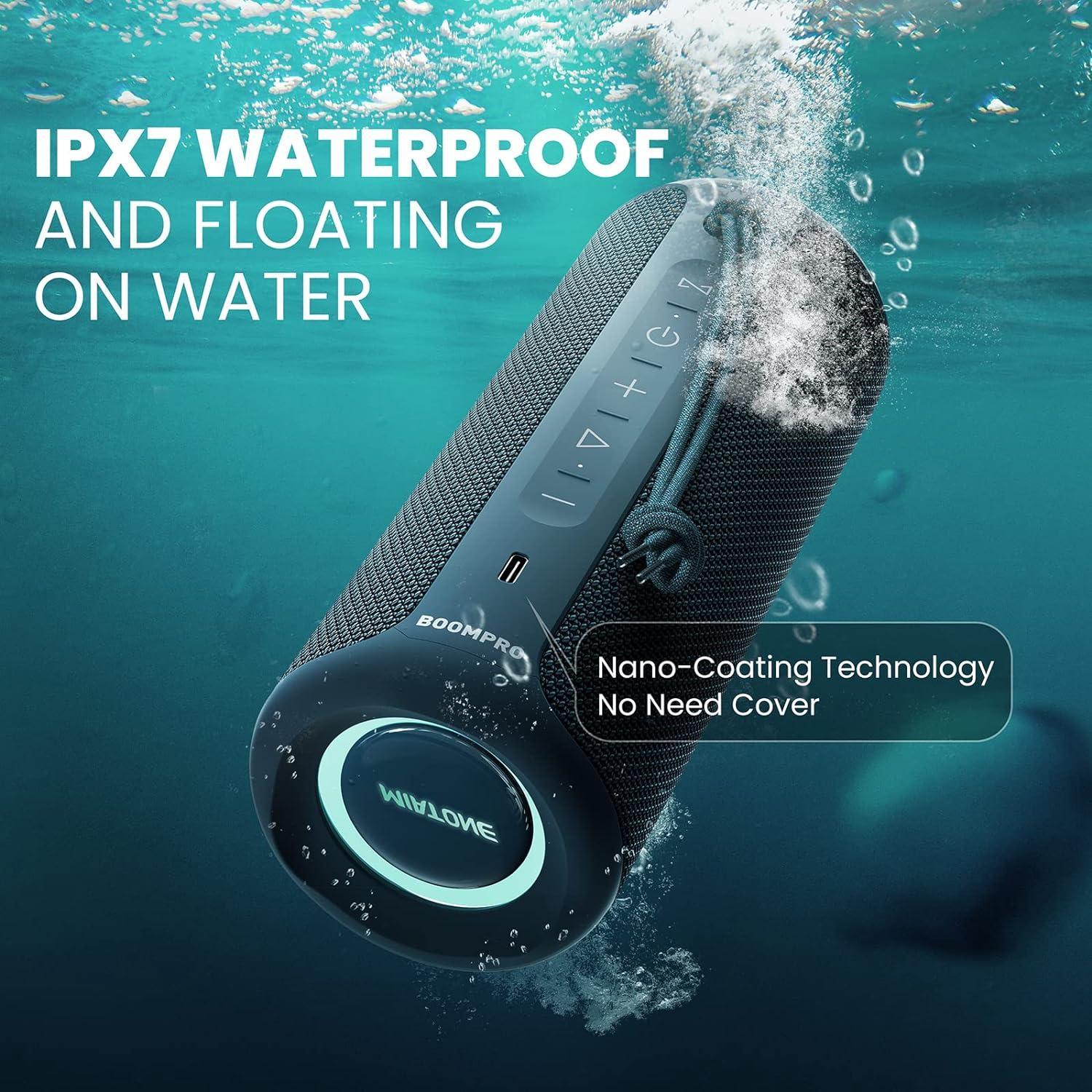 Bluetooth-højttaler 36W bærbar højttaler med stereolydbase, Bluetooth 5.3 trådløs IP7x vandtæt højttaler Blå