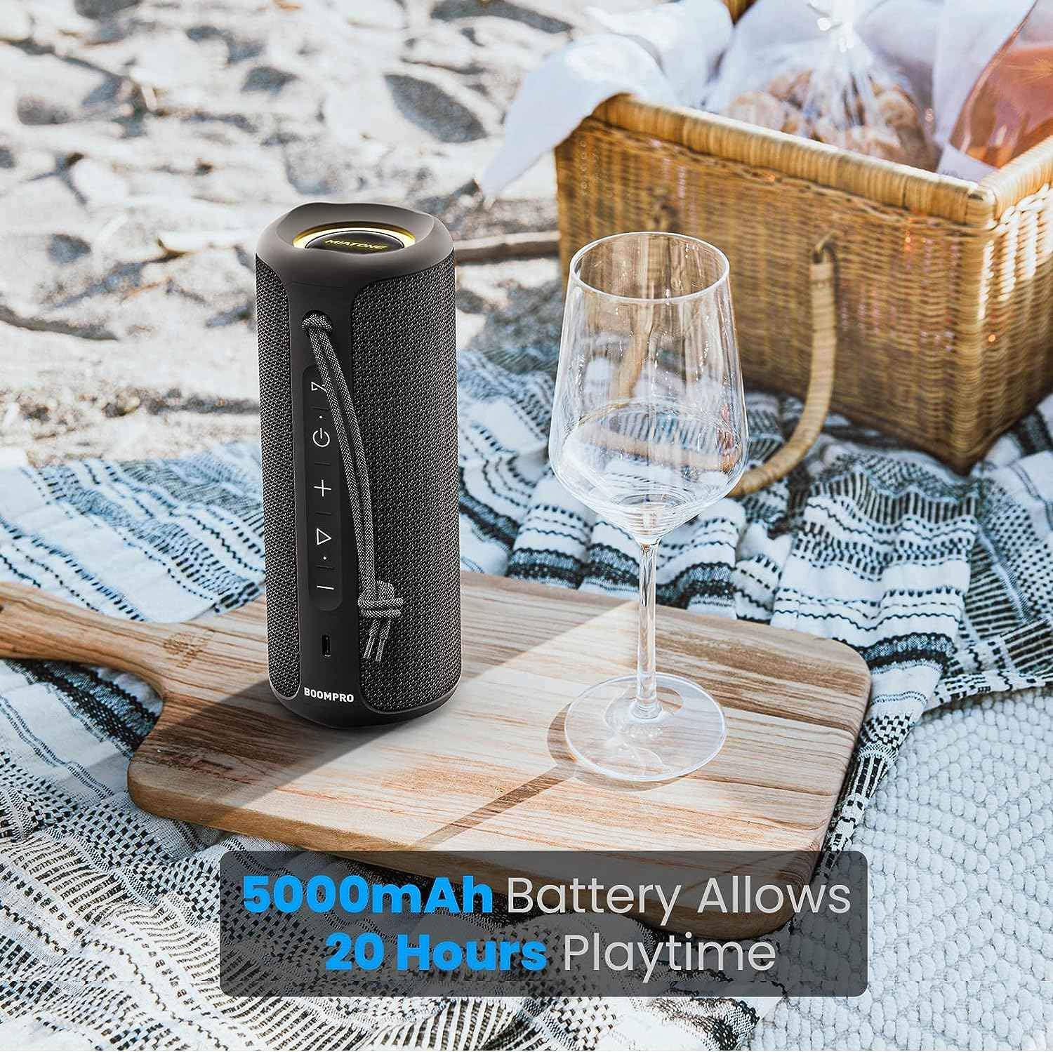 Bluetooth-højttaler 36W bærbar højttaler med stereolydbase, Bluetooth 5.3 trådløs IP7x vandtæt højttaler