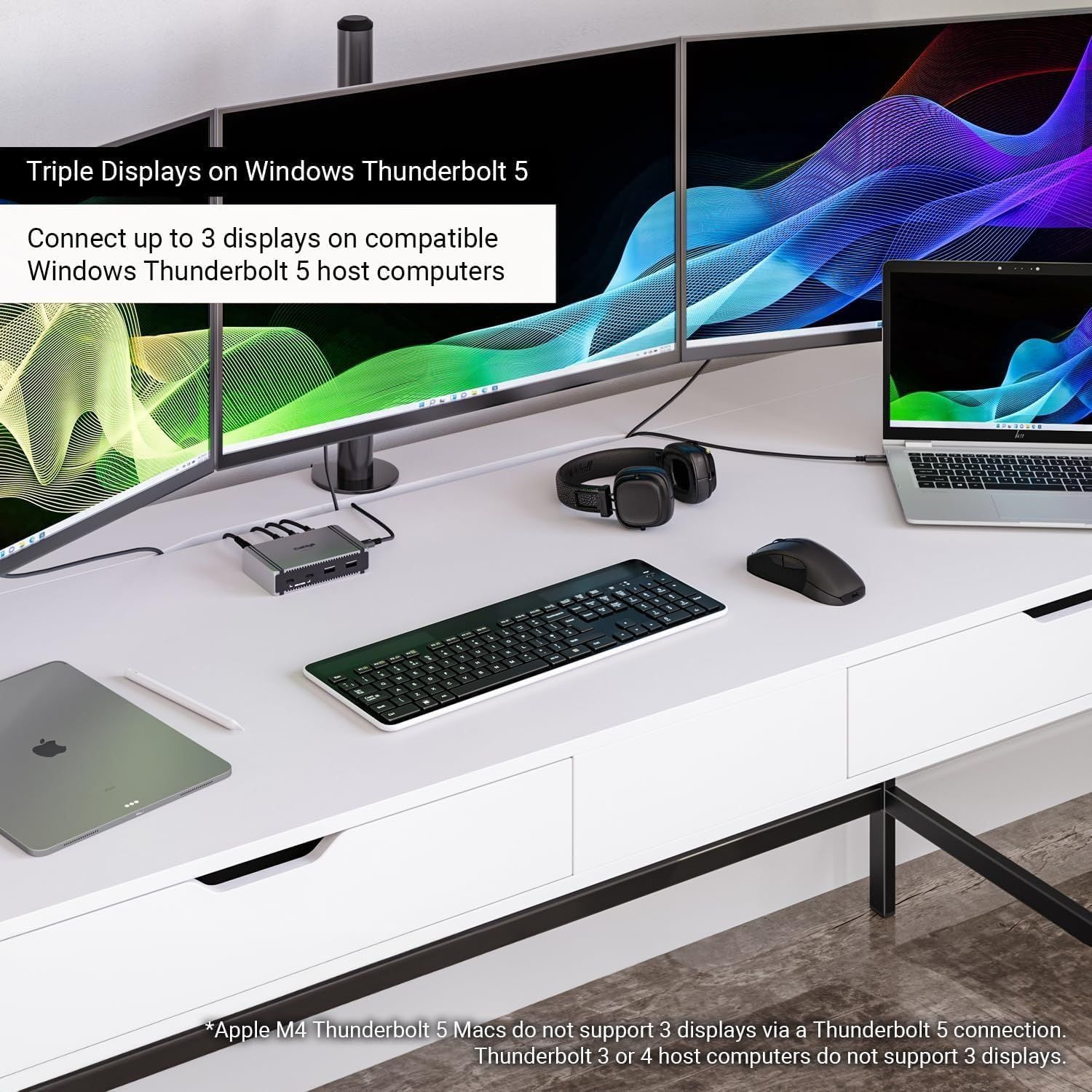 CalDigit E5 Thunderbolt 5 Element 5 Hub 9-Port 4x Thunderbolt 5/USB4 v2 PortS 3x USB-A & 2x USB-C 10G, Single 8K, Dual 6K/8K, Dual 4K@240Hz, 90W