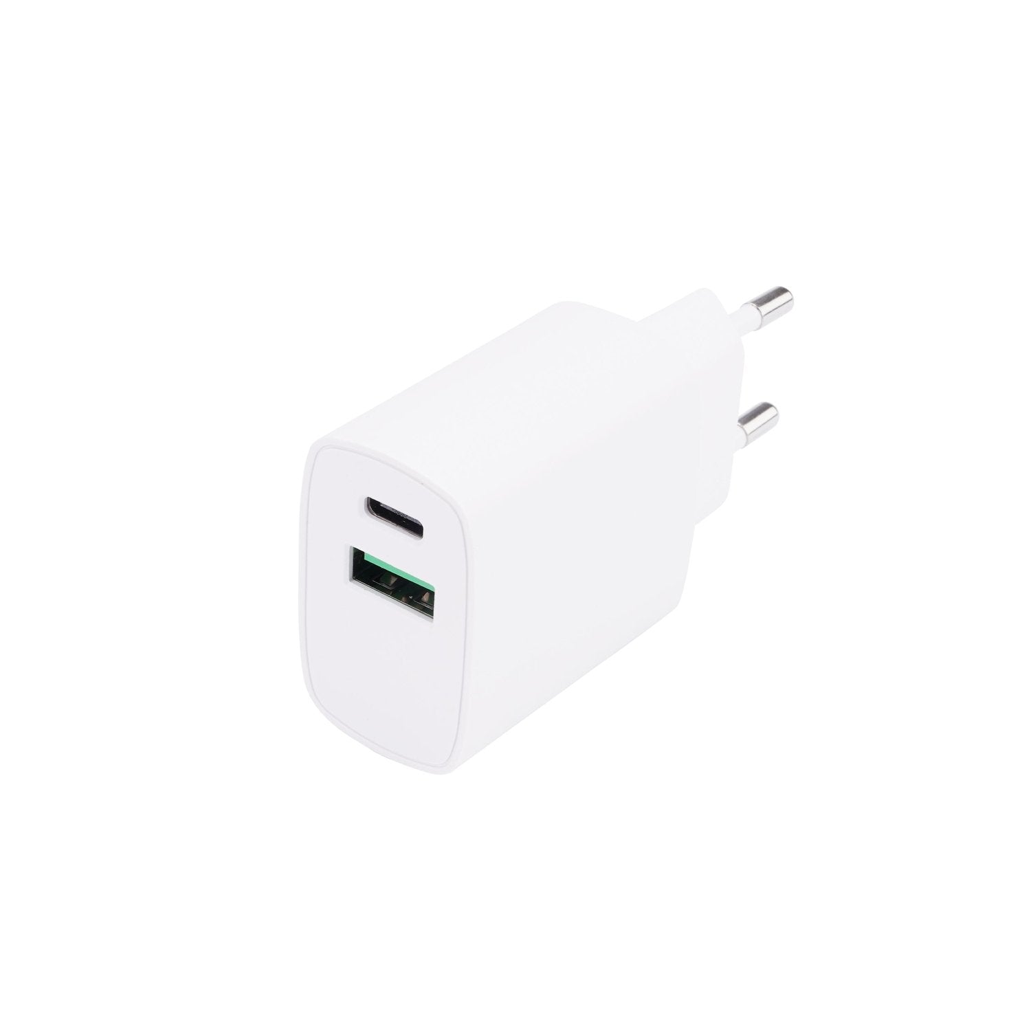 Dobbeltportslader USB-A 18W USB-C 20W PD