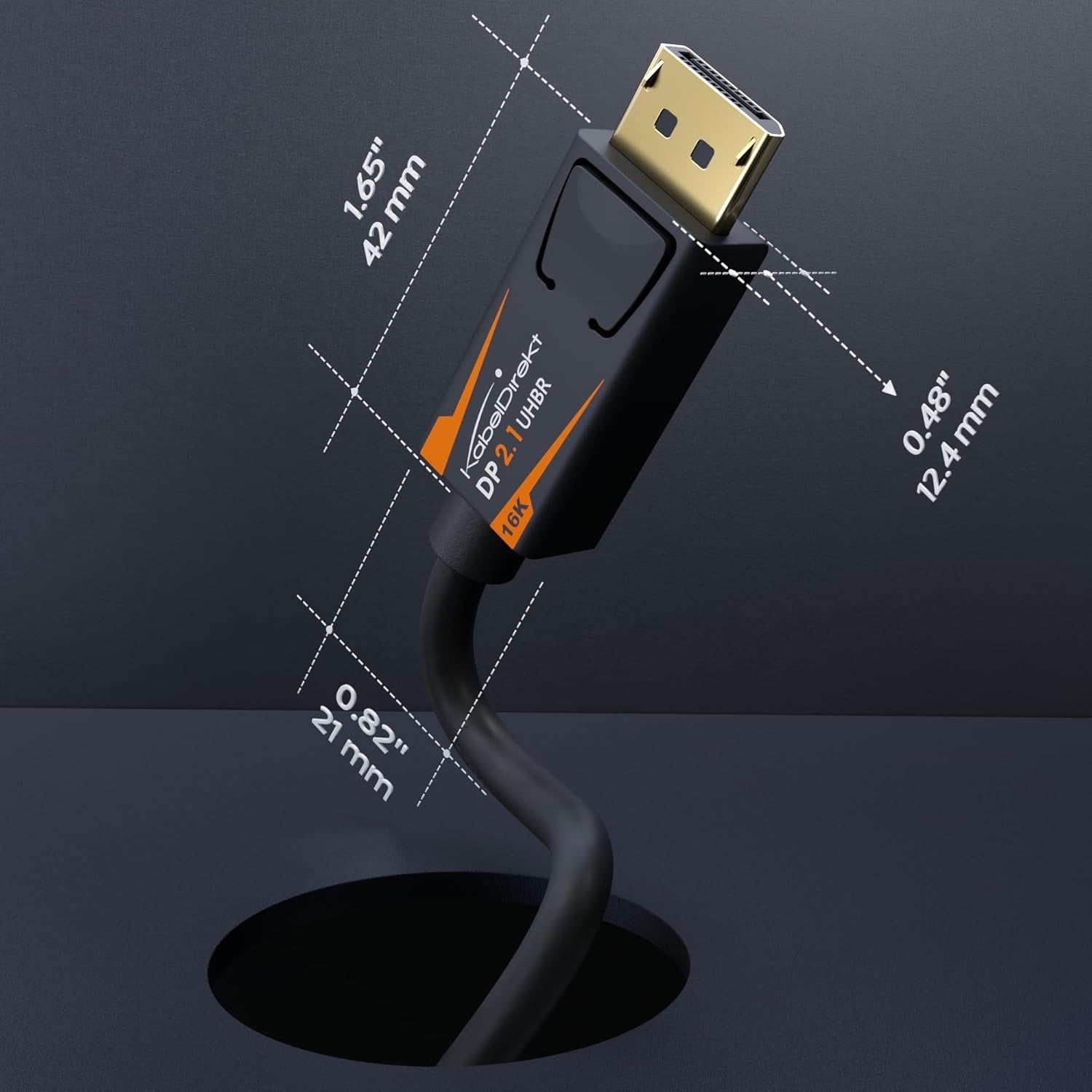 Displayport 2.1 kabel 5m DP80 UHBR20 80Gbps 16/10/8K60Hz 4K165/144Hz DSC1.2a HDR HDCP2.2 FreeSync G-Sync