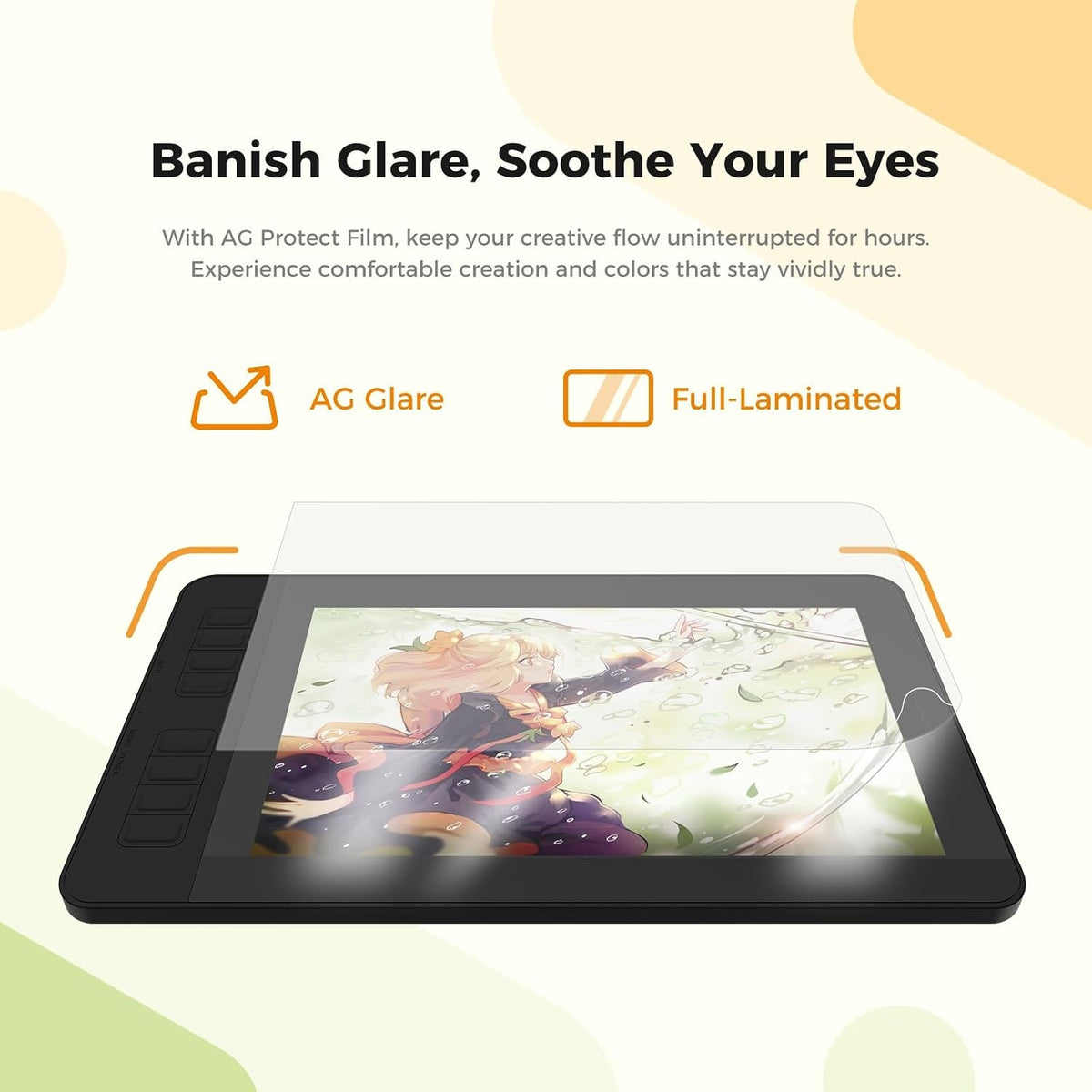 Drawing Tablet with Screen, Tilt, 8 Shortcut Keys, 11.6" FHD
