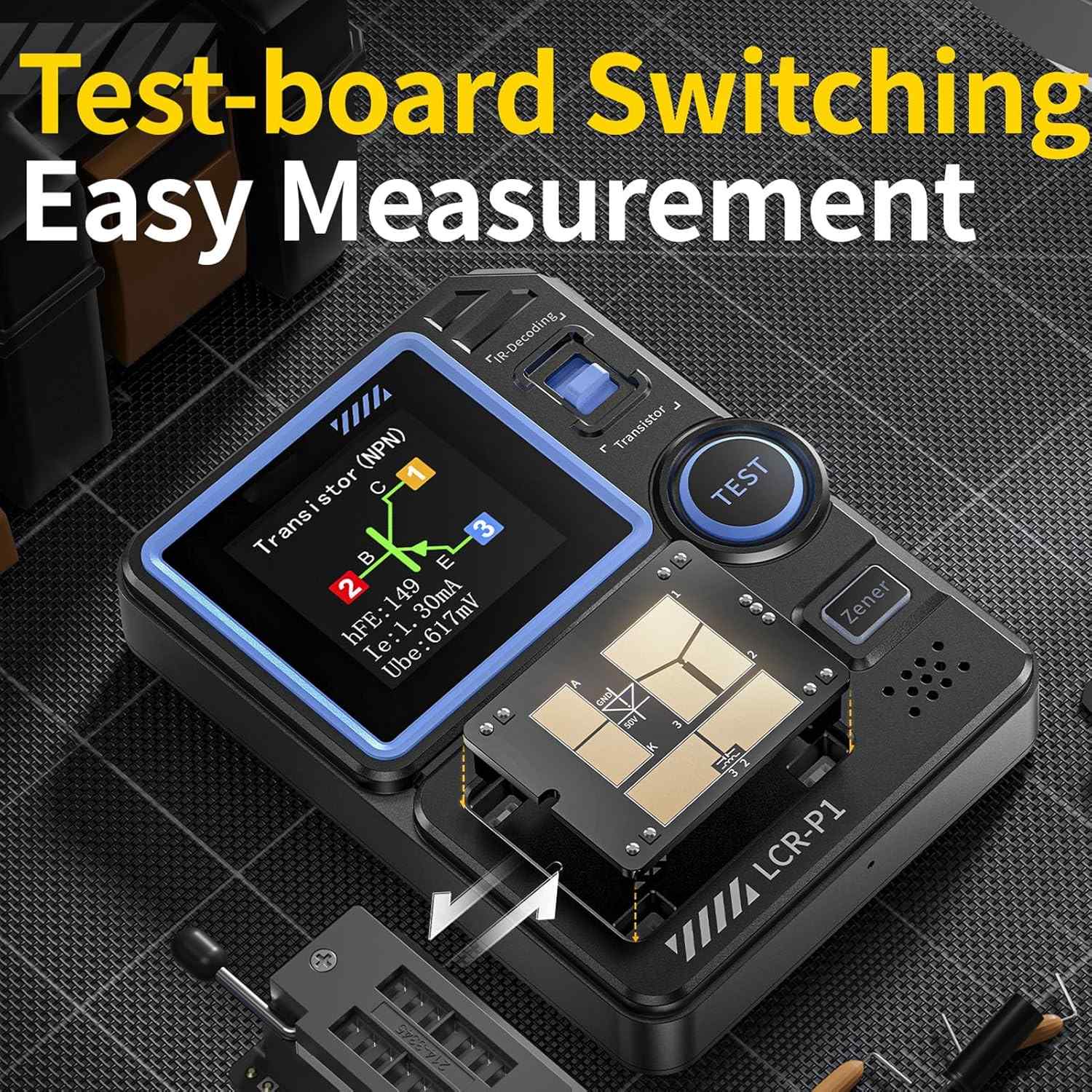 FNIRSI LCR-P1 Multifunktion LCR Transistor Kondensator Tester