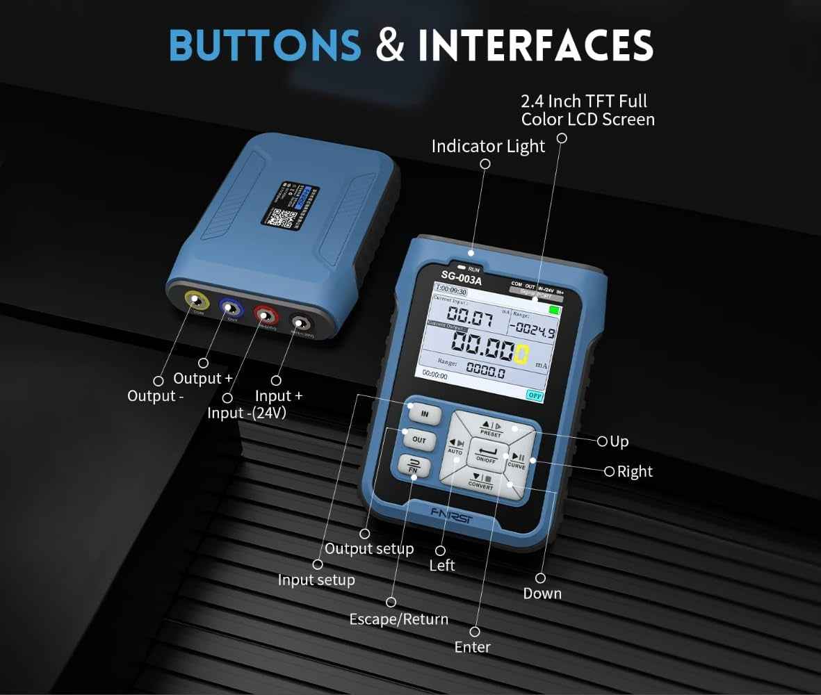 FNIRSI SG-003A Justerbar Strøm Spænding Simulator Signalgenerator