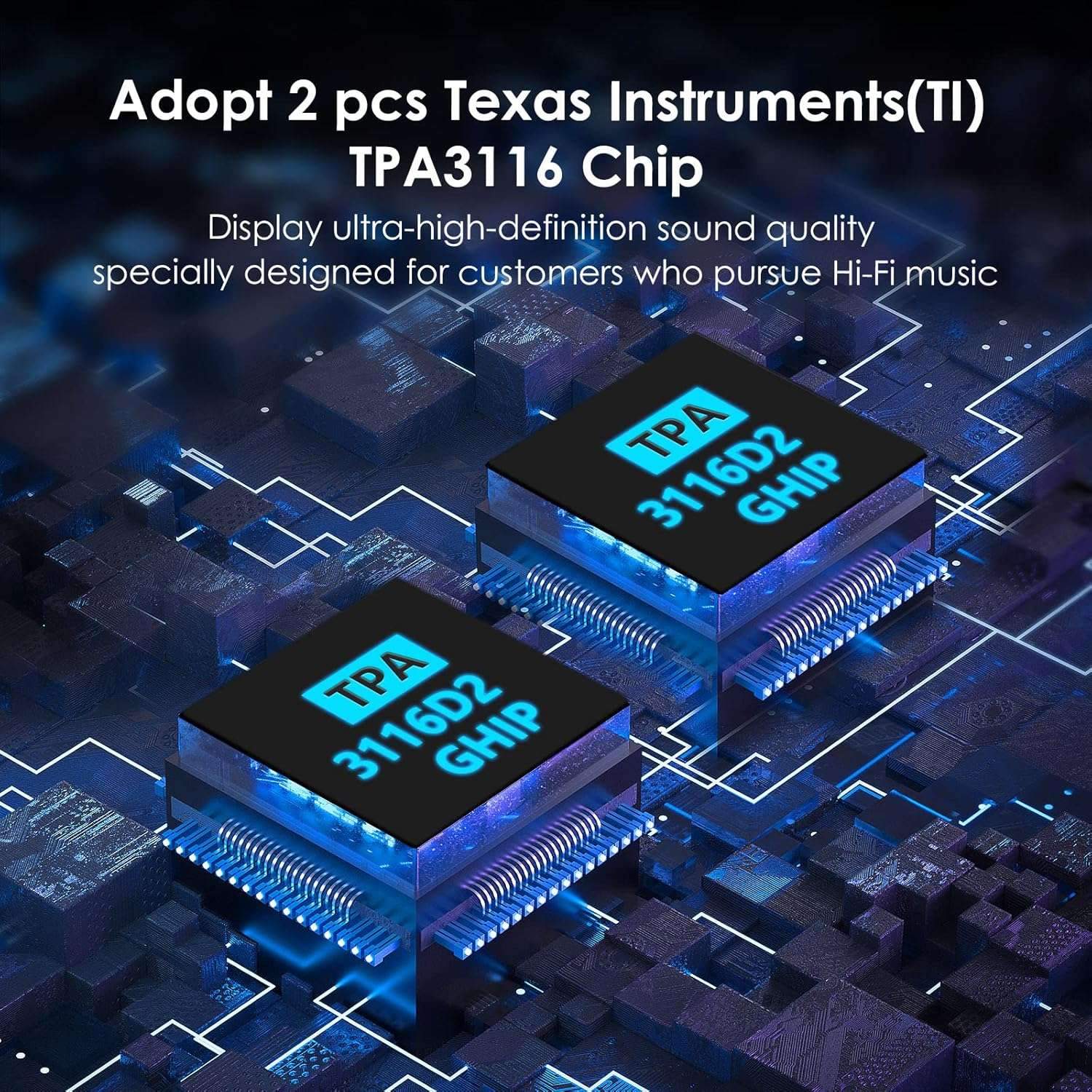 Fosi Audio BL20A 200W Bluetooth 5.0 Home Audio Stereoforstærker Hi-Fi Mini Klasse D integreret forstærker med U-Disk/3,5MM AUX/RCA-indgang og fjernbetjening