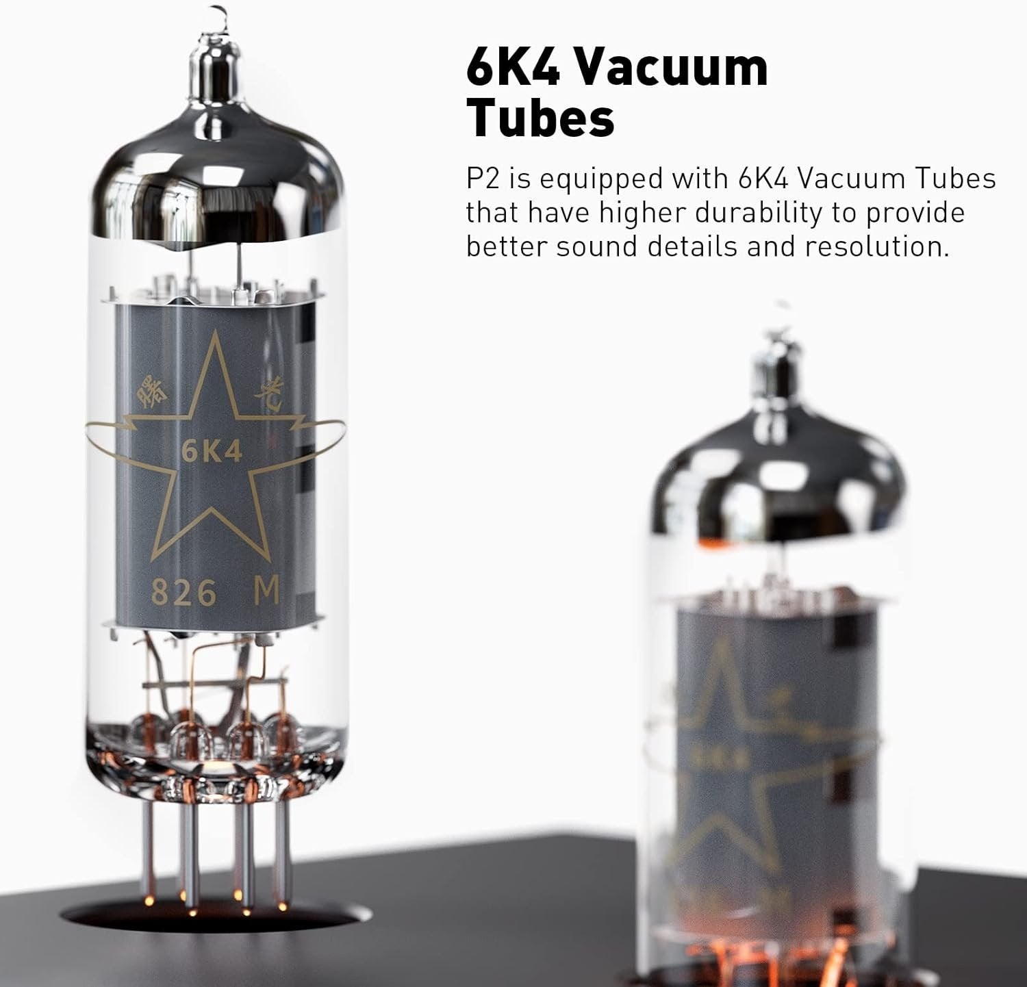 Fosi Audio P2 Hovedtelefonforstærker Vacuum Tube Hovedtelefonforstærker Mini Hi-Fi Stereo Audio