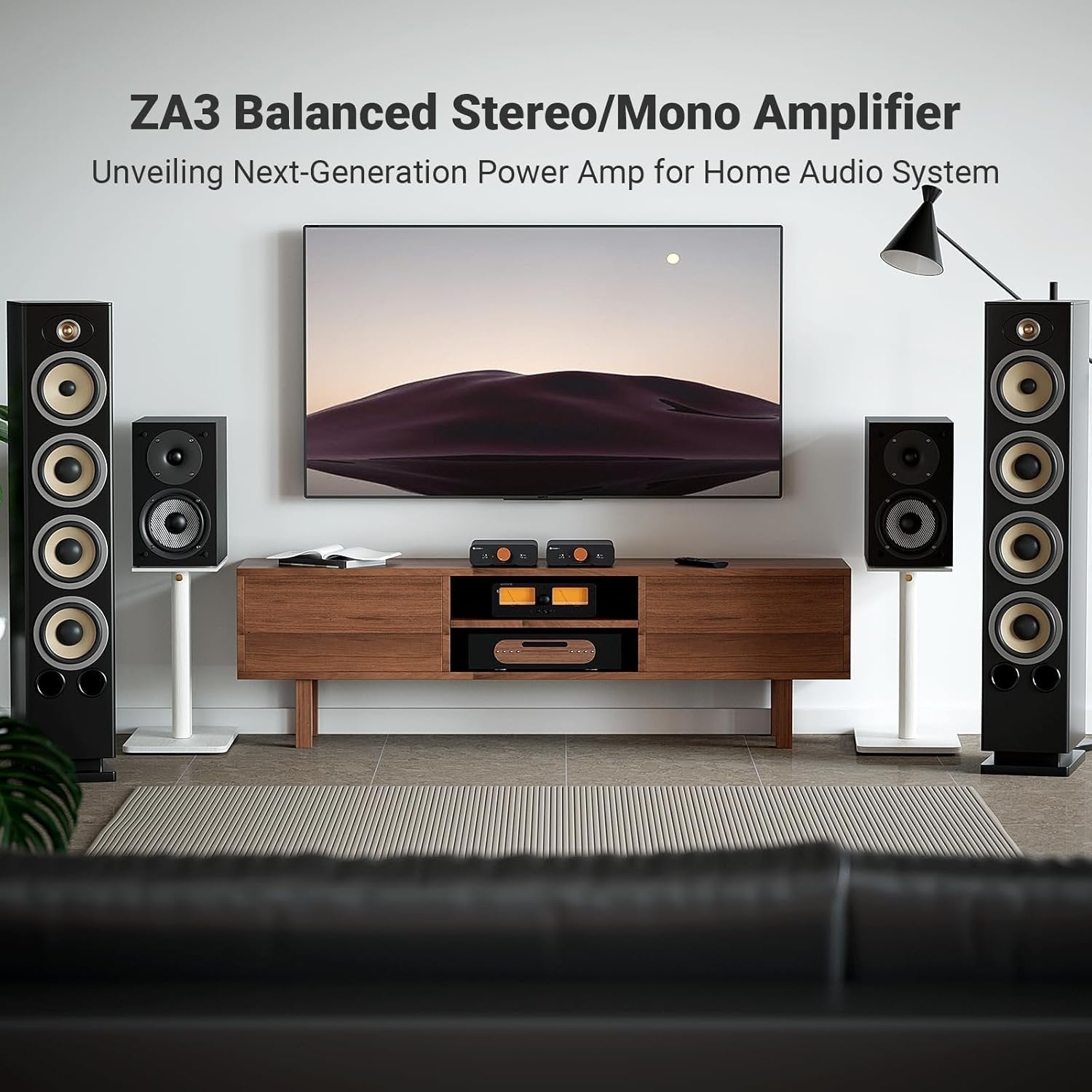 Fosi Audio ZA3 Balanceret stereoforstærker Home Audio Component Mini 2-kanals monoforstærker TPA3255 til Subwoofer Desktop Home Theater