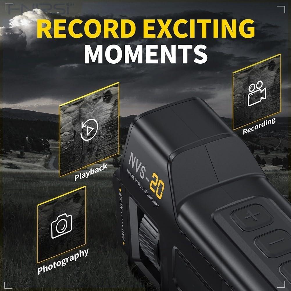 NVS-20 4K HD digitalt infrarødt nattesynskamera, lille og bærbart til udendørs brug om natten med optisk billede, 6x zoom.