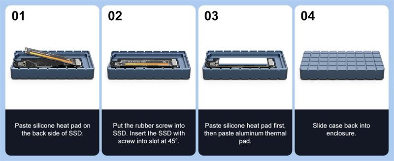 Maiwo USB4.0 NVME Eksternt kabinet 8tb m og B&M Key 2280