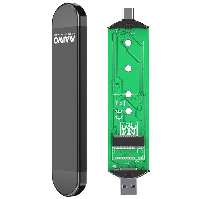 Maiwo K1683L Eksternt kabinet M.2 SATA SSD til USB og USB A B C 5Gbps-Key og Key B & M UASP 2280 2260 2242 2230 Aluminimum