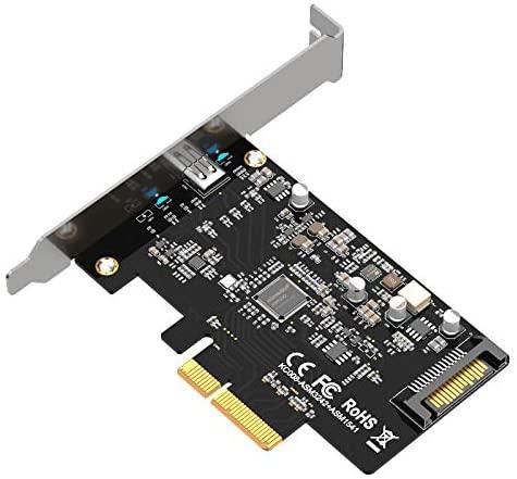 Maiwo KC008 x4 PCI Express-kort til 1x ekstern USB type C 20 Gbps USB 3.2 Gen 2x2 PCIe 3.0 x4