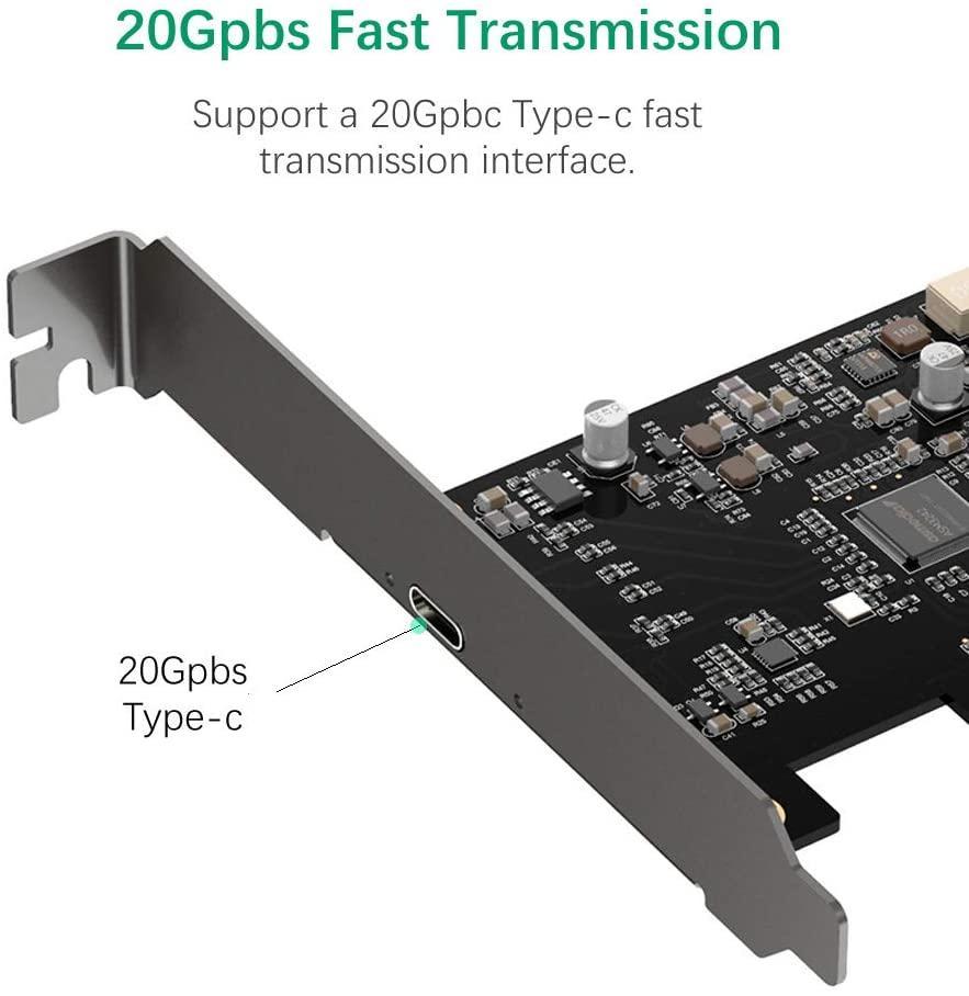 Maiwo KC008 x4 PCI Express-kort til 1x ekstern USB type C 20 Gbps USB 3.2 Gen 2x2 PCIe 3.0 x4