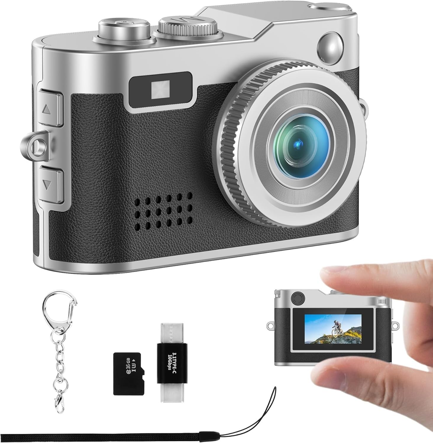 Mini HD Camera - 0.96" Screen, 2MP Photo Resolution and 1080P Video, 200mAh Battery