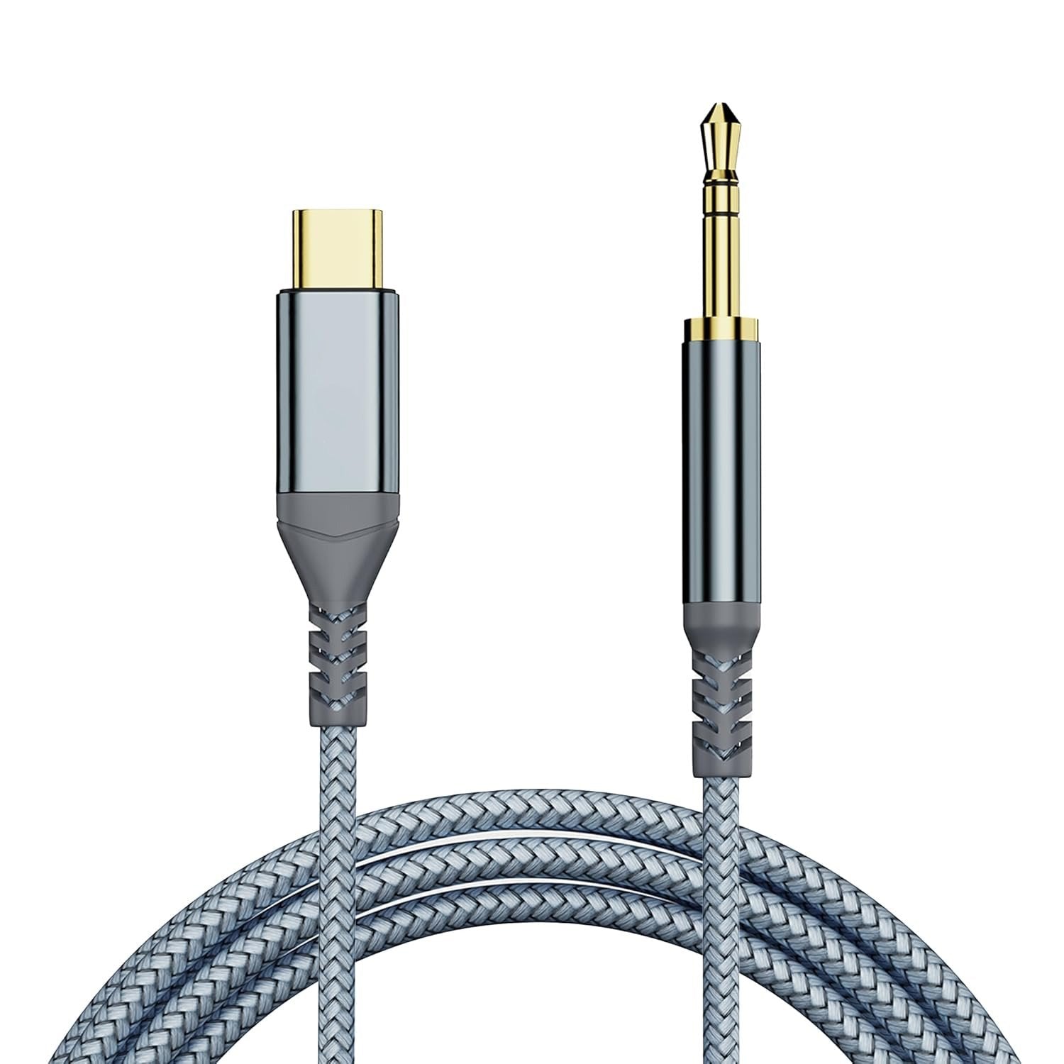 NÖRDIC 1,2 m USB-C til 3,5 mm hovedtelefon audio AUX kabel