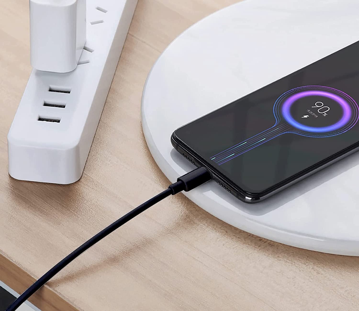 NÖRDIC 1m USB 2.0 USB-C til C-kabel til iPhone 15/15 Pro/15 Plus/15 Pro Max 3A 480Mbps 60W sort