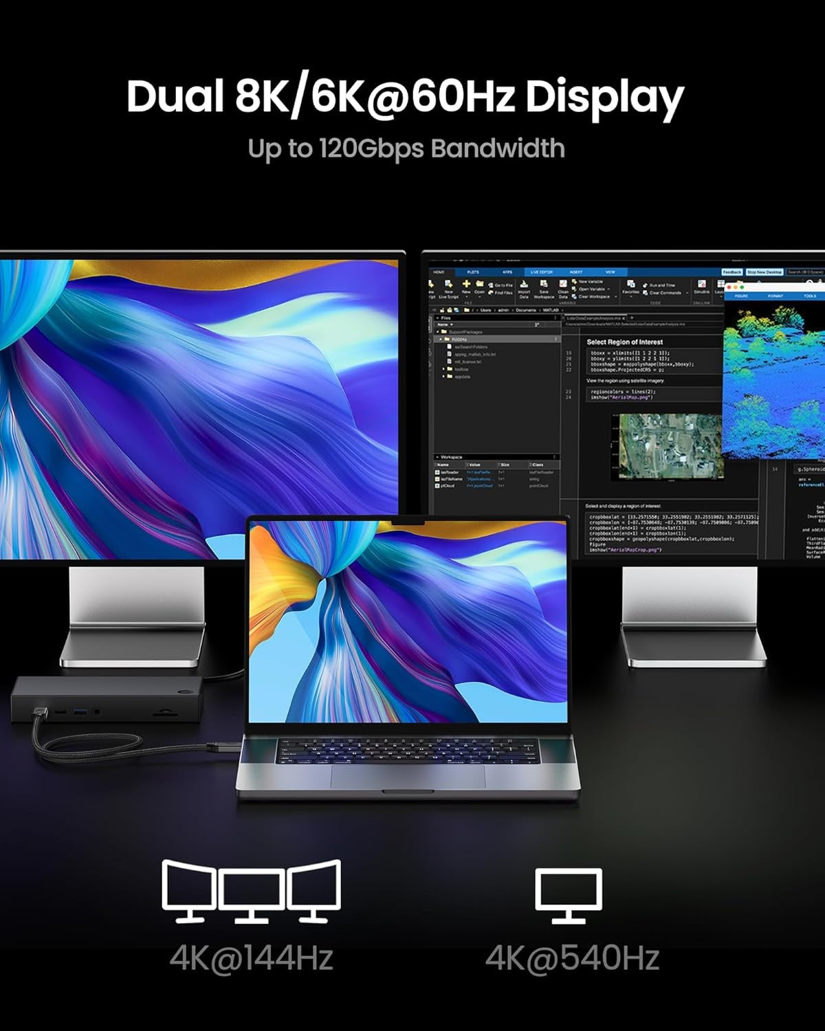 NÖRDIC 1m USB4 V2.0 120G 16K 240W compatible with TB4