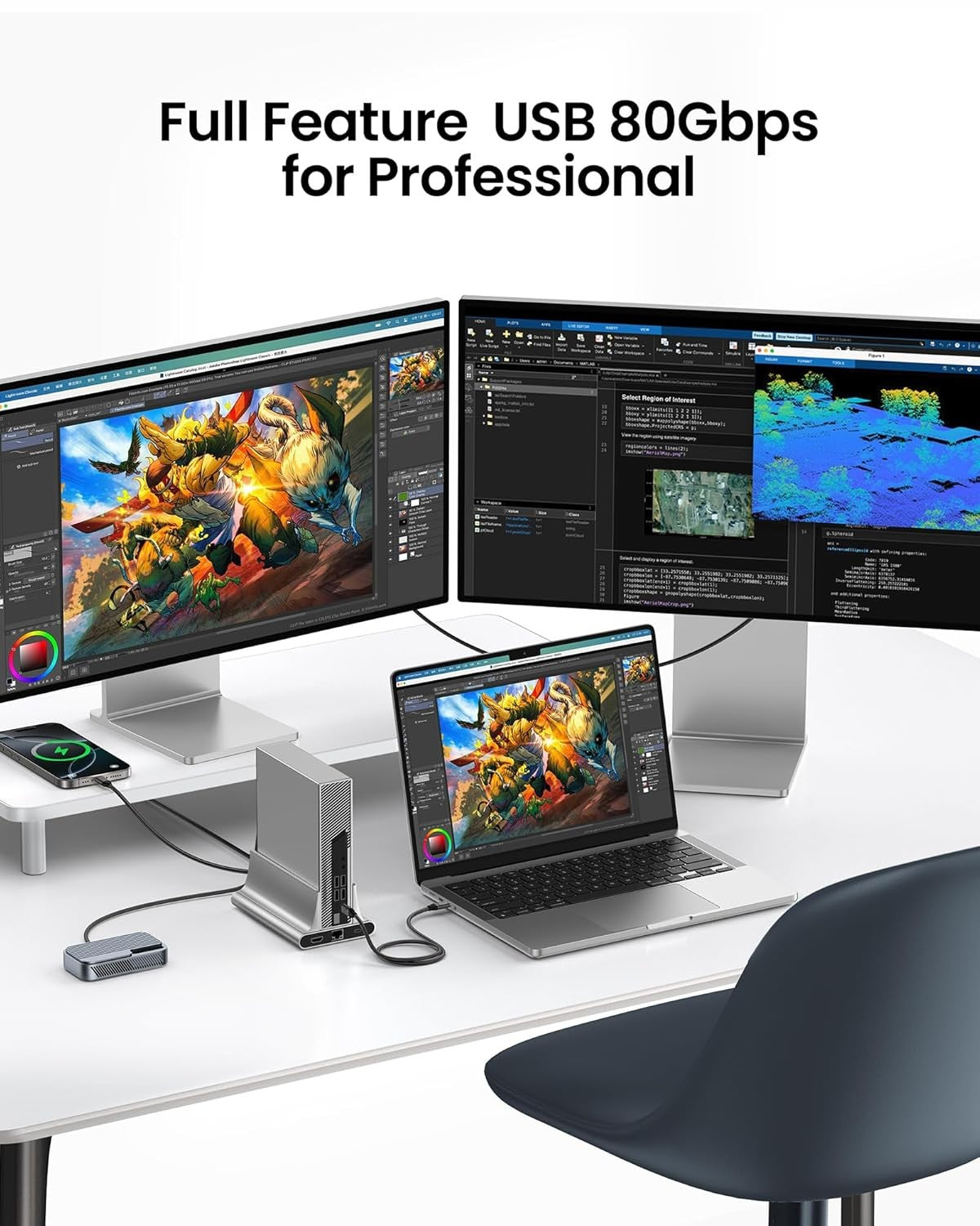 NÖRDIC 1m USB4 V2.0 120G 16K 240W compatible with TB4