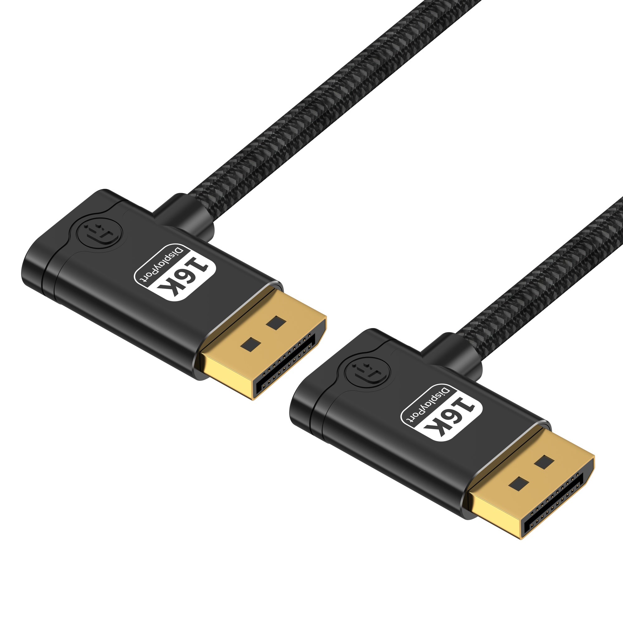 NÖRDIC 1 m nylonflettet DisplayPort 2.1 kabel DP80 UHBR20 80Gbps 16K/10K/8K@60Hz 4K@165/144Hz DSC 1.2a HDR HDCP 2.2 FreeSync G-Sync
