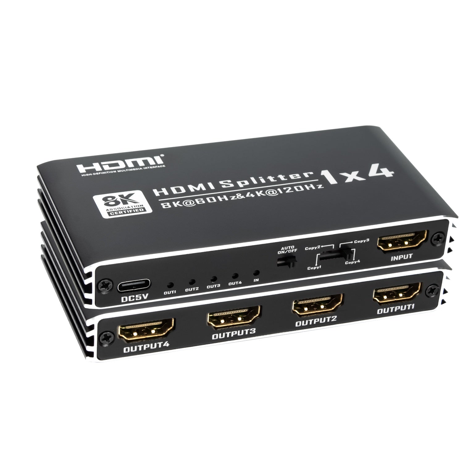 NÖRDIC 1 to 4 Splitter HDMI2.1 8K60Hz 4K120Hz