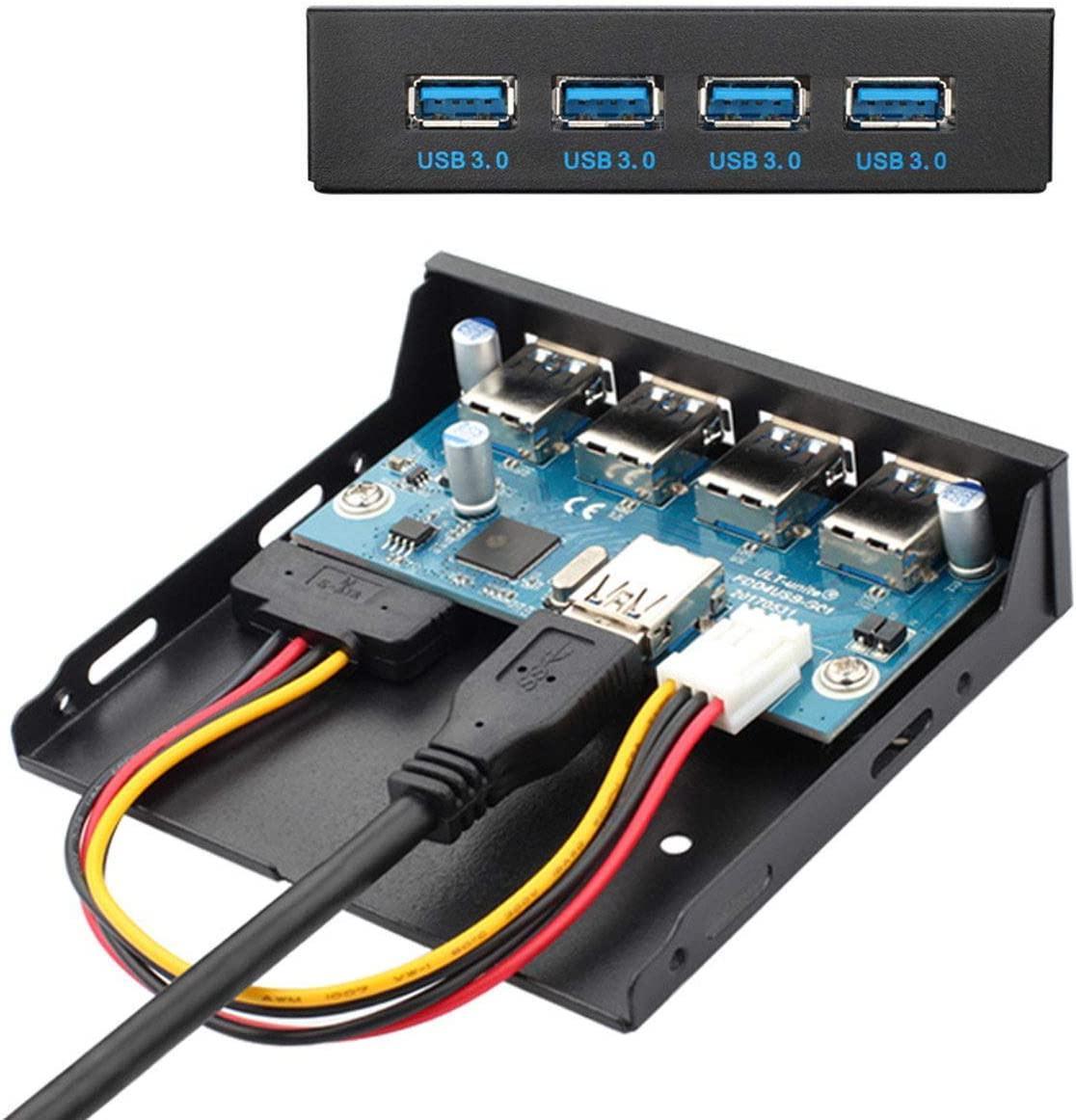 NÖRDIC 3,5" Floppy frontpanel 4xUSB3.0 5Gbps 20pin stik