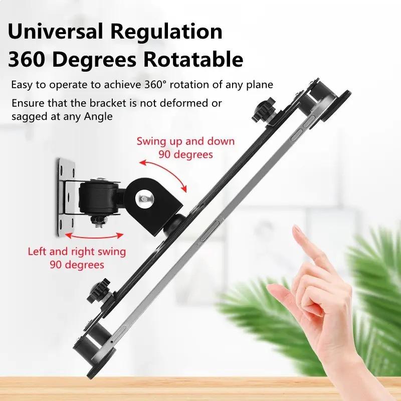 NÖRDIC Roterende 360 graders vægbeslag med metalbund og aluminiumslegering til 7-13 tommer størrelse plader.