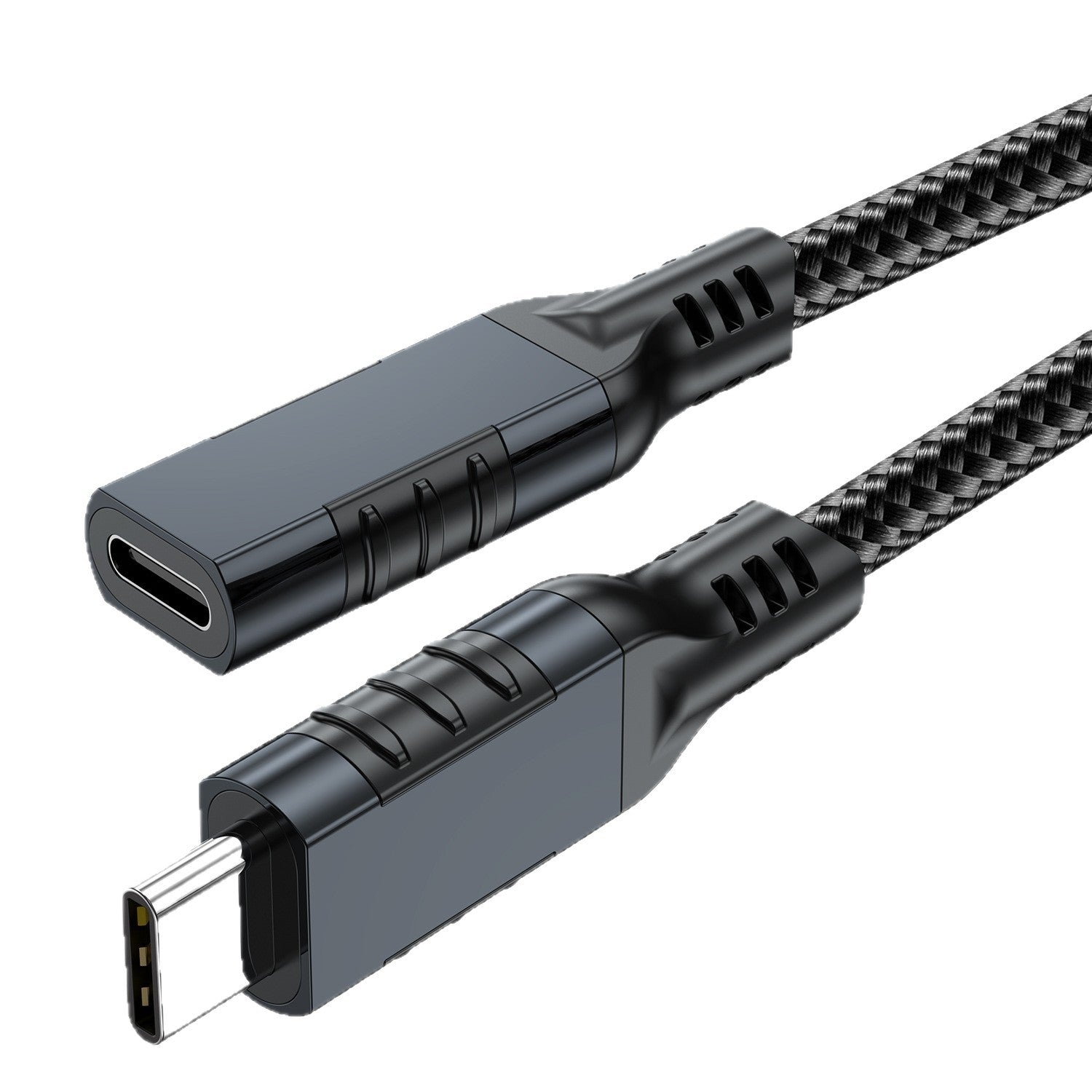 NÖRDIC 3m USB3.2 Gen2 20Gbps USB-C til C nylonflettet forlænger kabel med Power Delivery 240W 4K60Hz