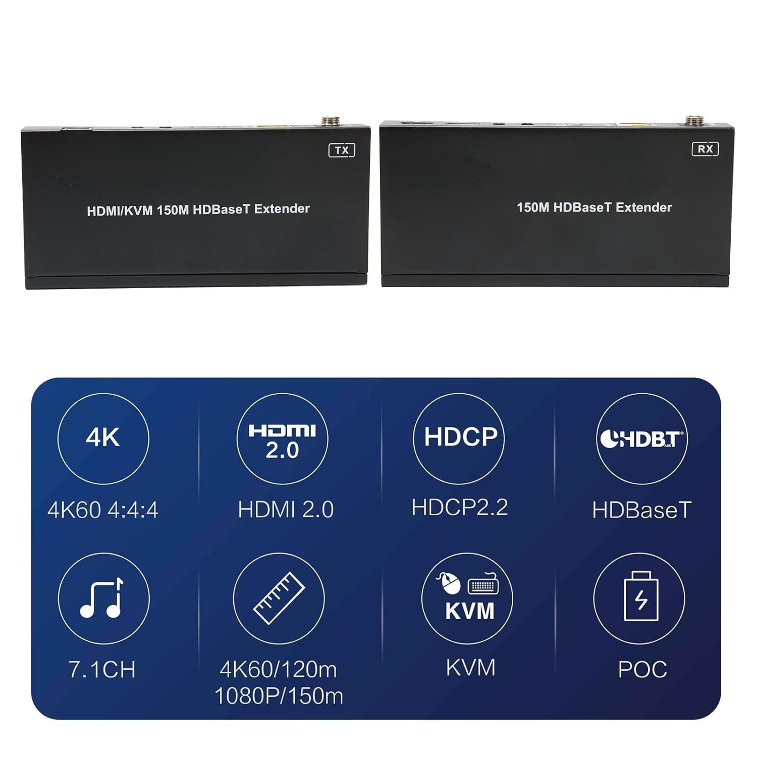 NÖRDIC 4K60 HDBaseT KVM Forlænger 150m