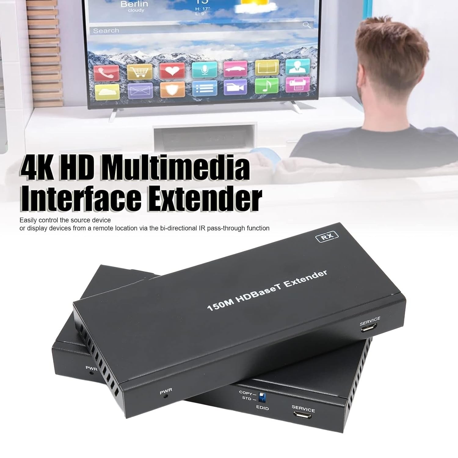 NÖRDIC 4K60 HDBaseT KVM Forlænger 150m