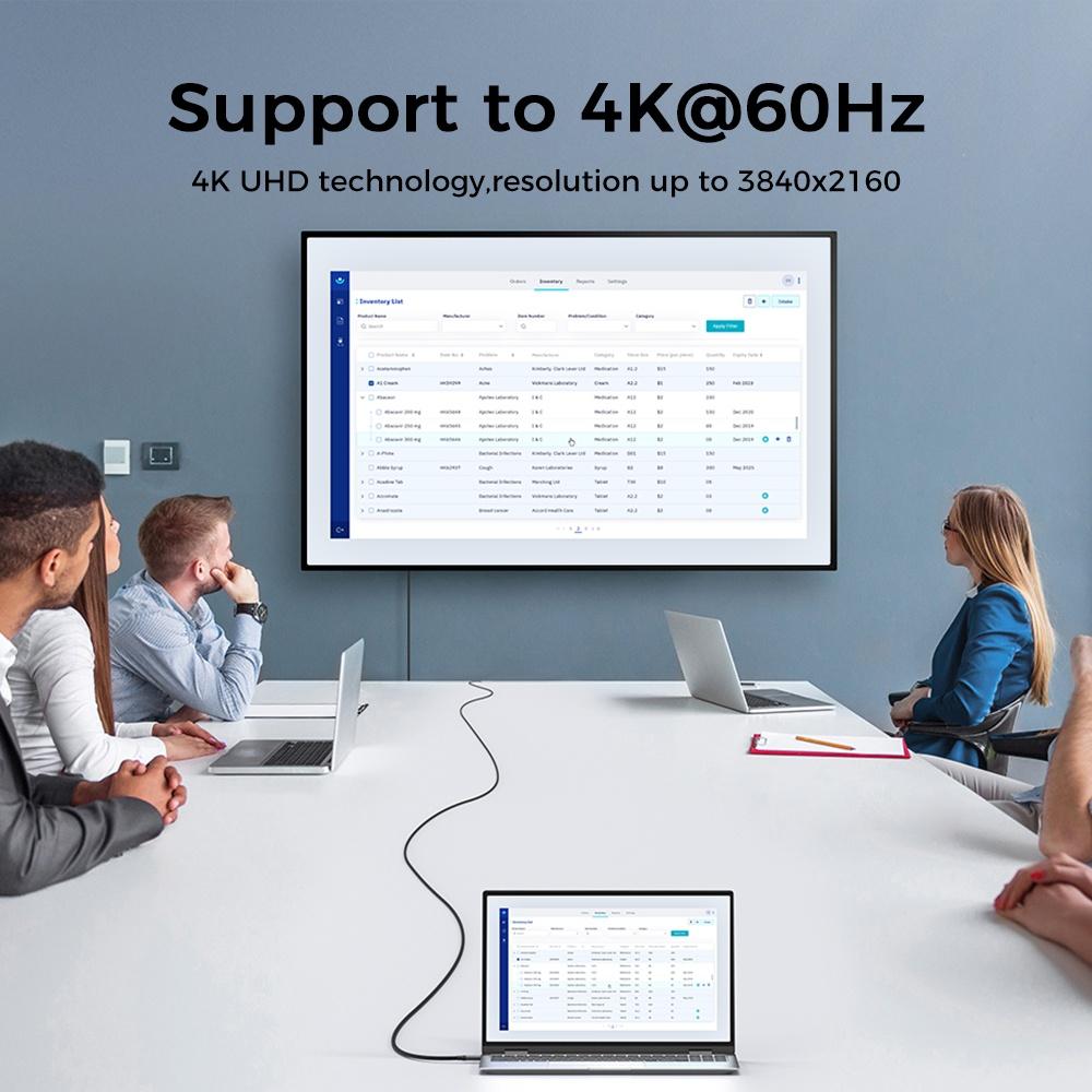 NÖRDIC 7m USB 3.2 Gen 2 USB-C til C nylonflettet kabel PD3.1 240W 10G 4K60Hz sort