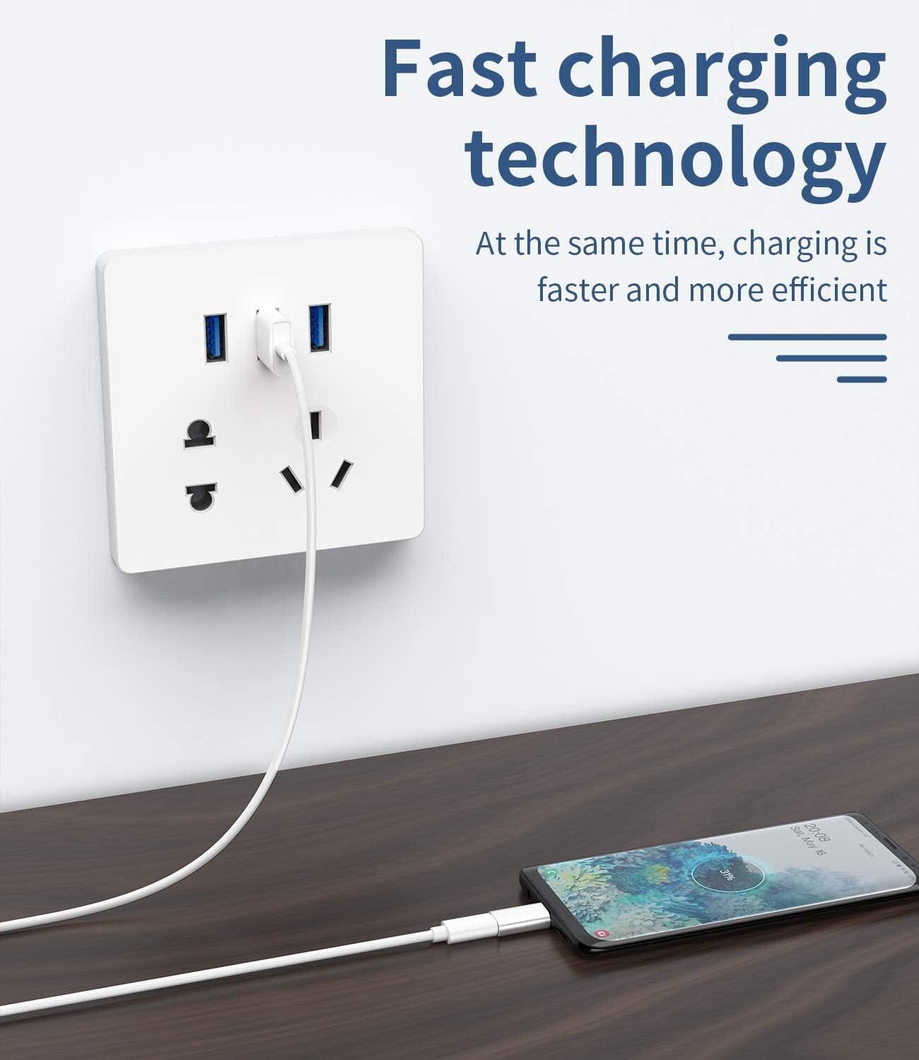 NÖRDIC Adapter Micro USB til USB C Metal Sort