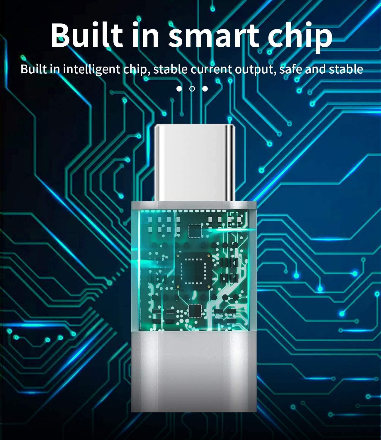 NÖRDIC Adapter Micro USB til USB C Metal Sort