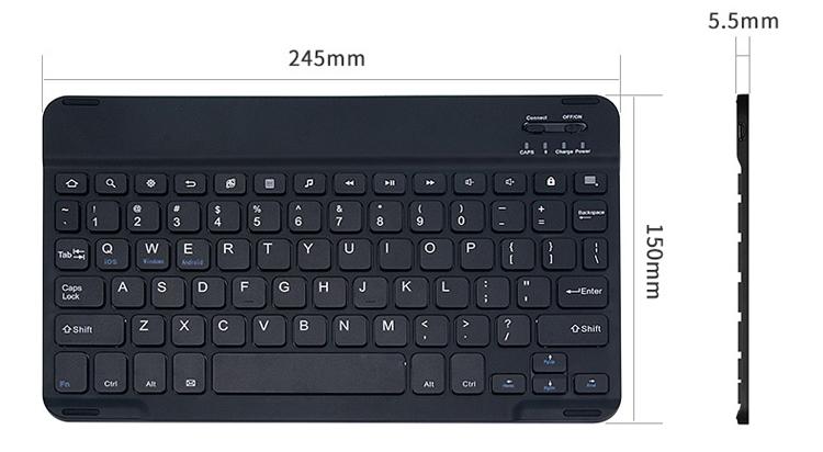 NÖRDIC Bluetooth 5.0 Keyboard 78 taster IOS Android Windows US Layout