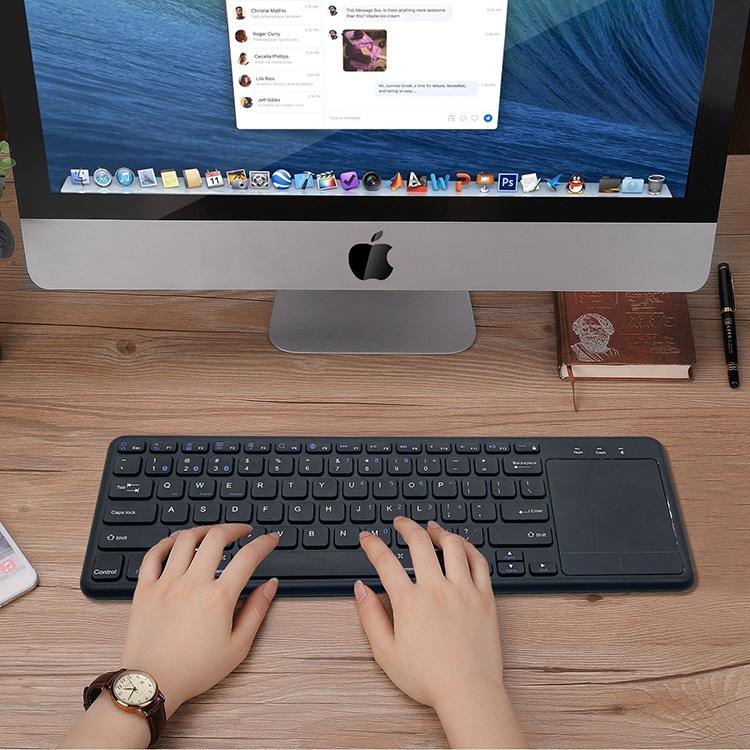 NÖRDIC trådløst 2.4G tastatur med touchpad 78 taster IOS Android Windows US layout