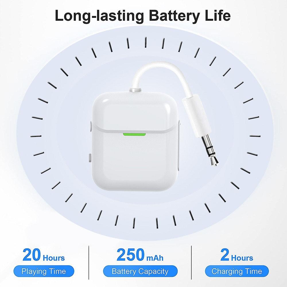 NÖRDIC Bluetooth 5.4-sender og modtager til fly og TV, op til 2 enheder, understøtter aptX LL, aptX Adaptive, aptX HD