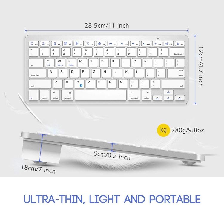 NÖRDIC Bluetooth Keyboard 78 taster amerikansk layout