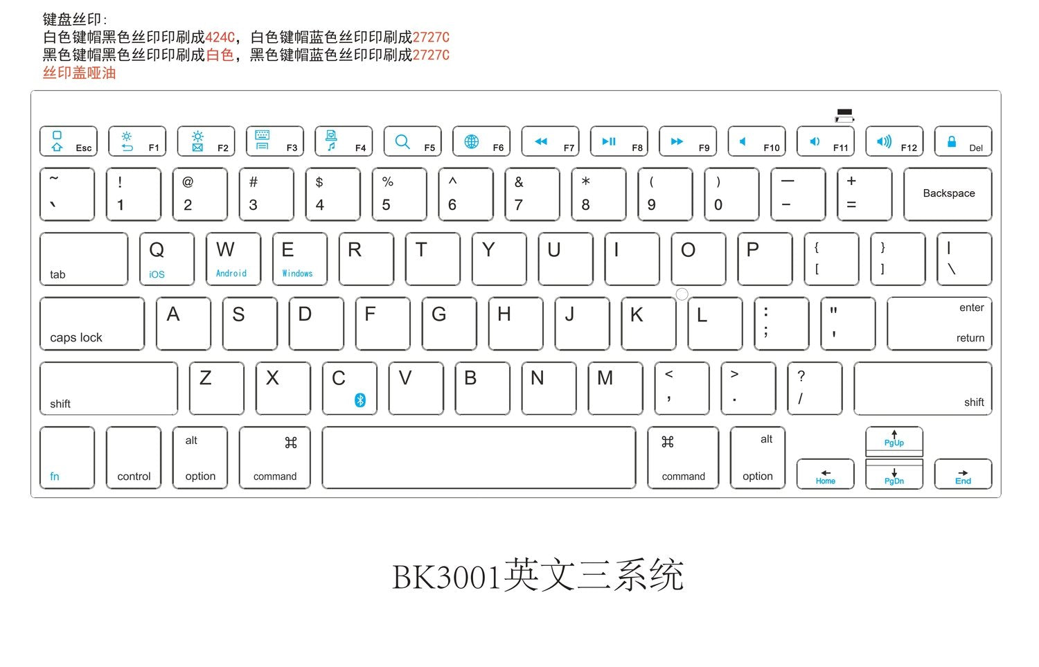 NÖRDIC Bluetooth Keyboard 78 taster amerikansk layout