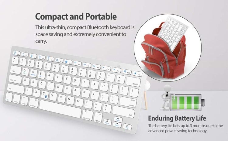 NÖRDIC Bluetooth Keyboard 78 taster amerikansk layout