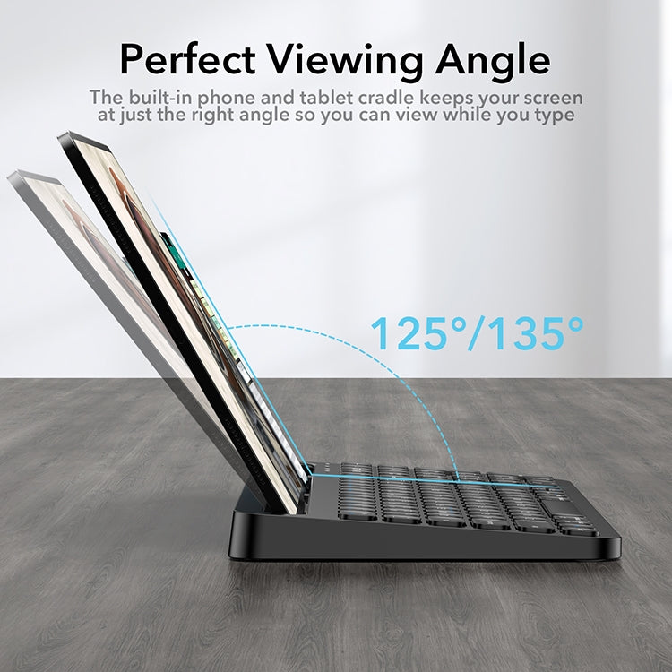 NÖRDIC Bluetooth-tastatur med touchpad, arabisk layout, 78 taster