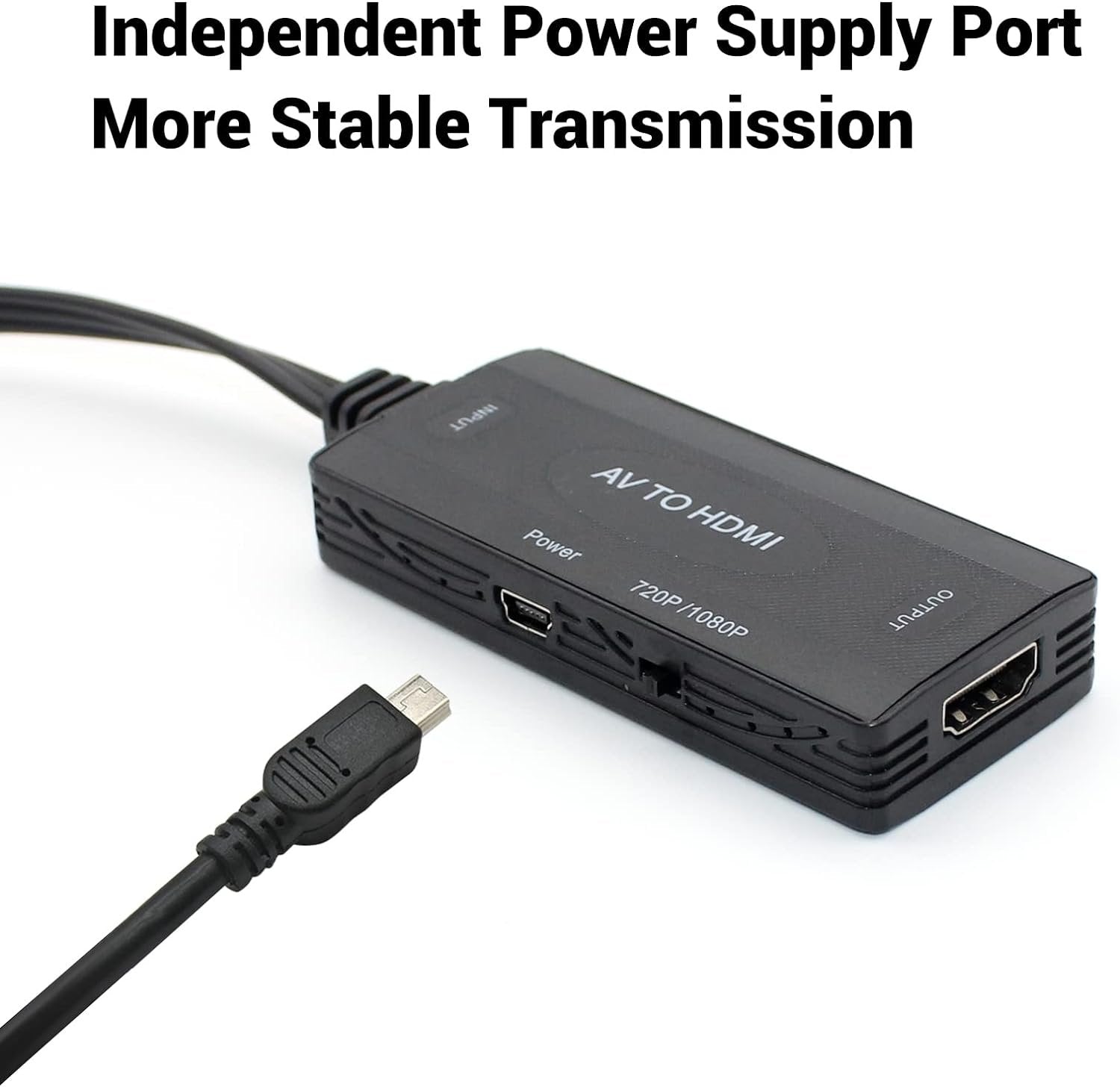 NÖRDIC Composite AV til HDMI adapter 3xRCA AV og CVBS konverter 1080p ved 60Hz 1m