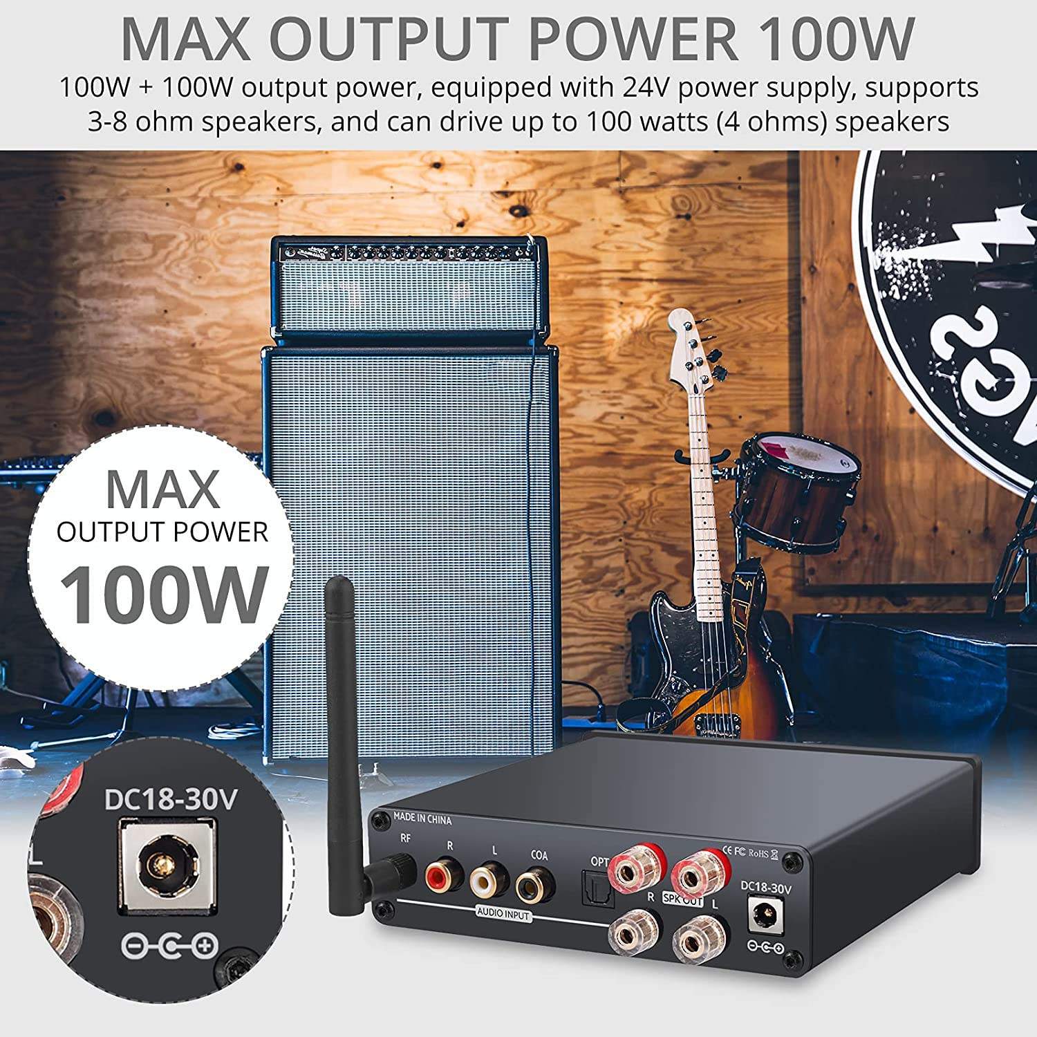 NÖRDIC Bluetooth Hifi Class-D forstærker og digital til analog konverter DAC