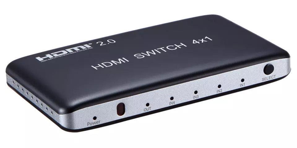 NÖRDIC HDMI 2.0 switch 4 til 1 4K 60Hz 3D UHD HDCP 2.2