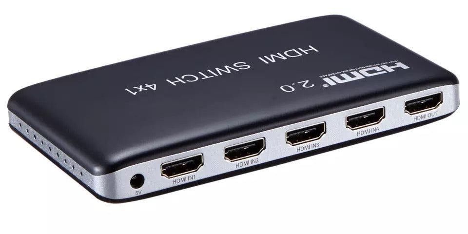 NÖRDIC HDMI 2.0 switch 4 til 1 4K 60Hz 3D UHD HDCP 2.2
